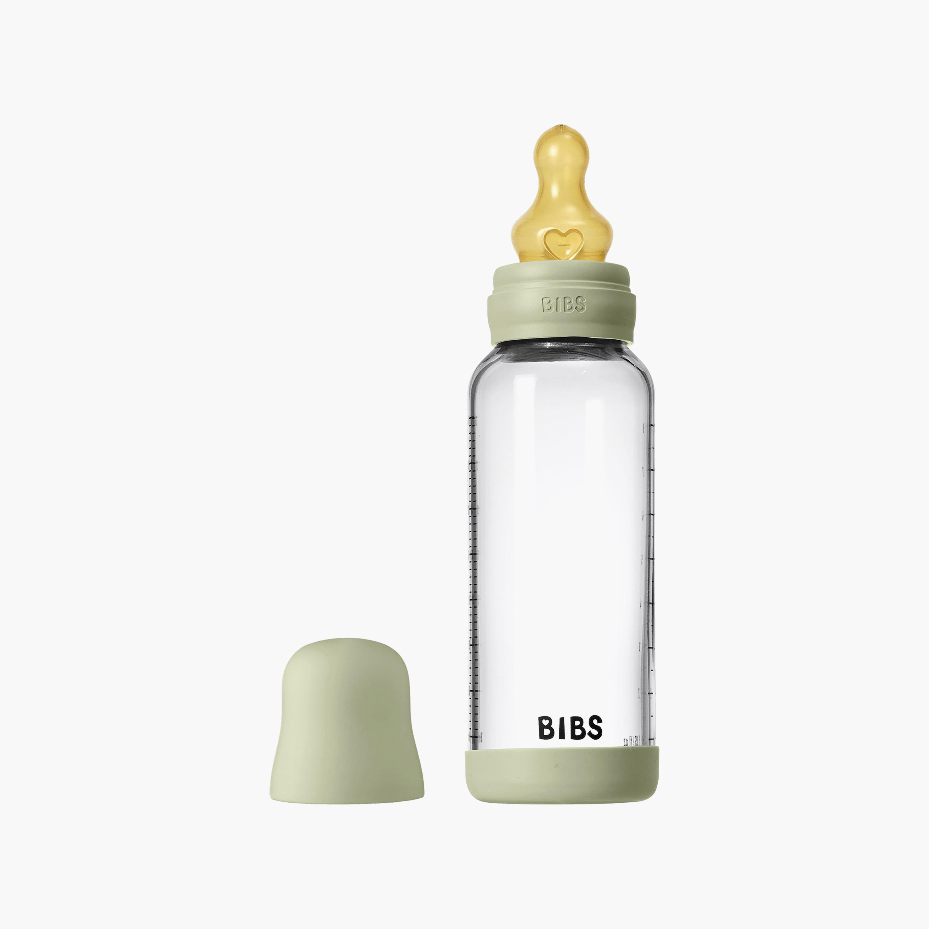 Bibs Glass Medium Flow Feeding Bottle Set - 240 ml-baby-feeding-feedingbottles-bottlesandteats-image-2