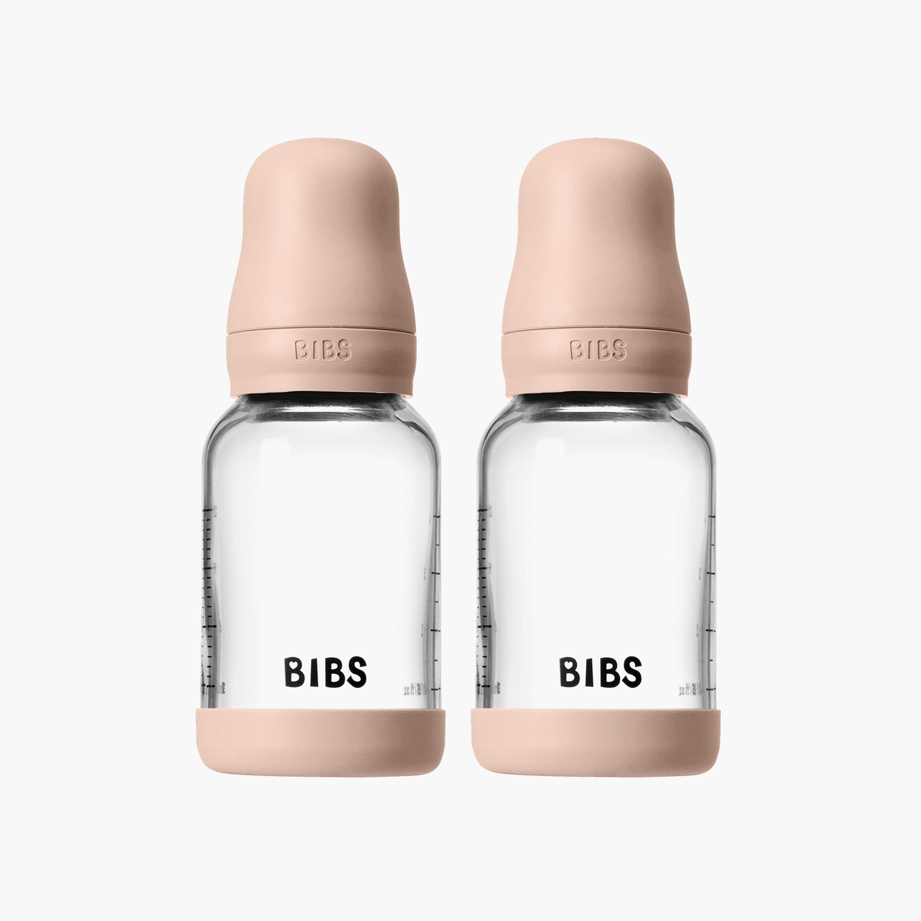 Bibs 2-Piece Glass Slow Flow Feeding Bottle Set - 120 ml-baby-feeding-feedingbottles-bottlesandteats-image-1