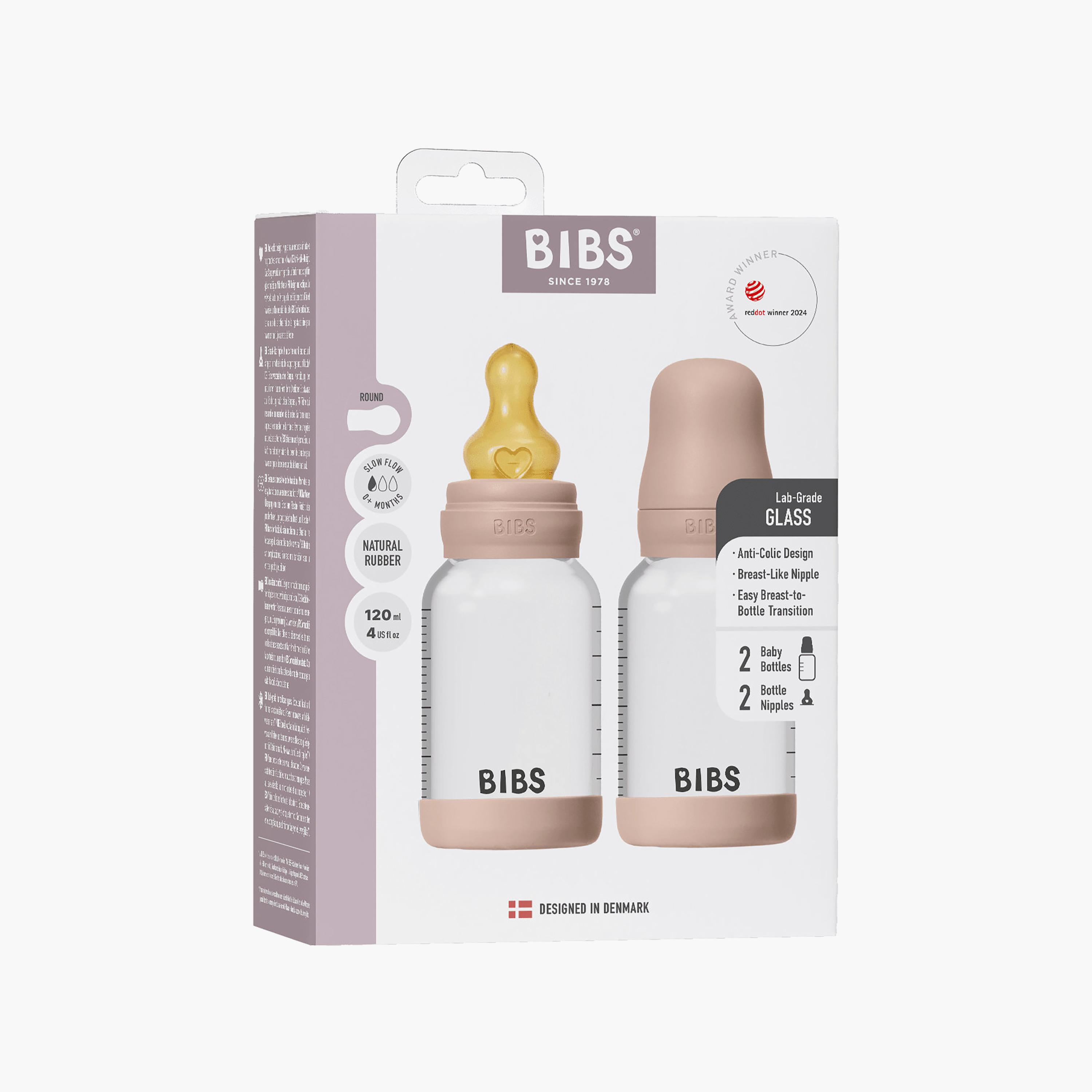 Bibs 2-Piece Glass Slow Flow Feeding Bottle Set - 120 ml-baby-feeding-feedingbottles-bottlesandteats-image-4