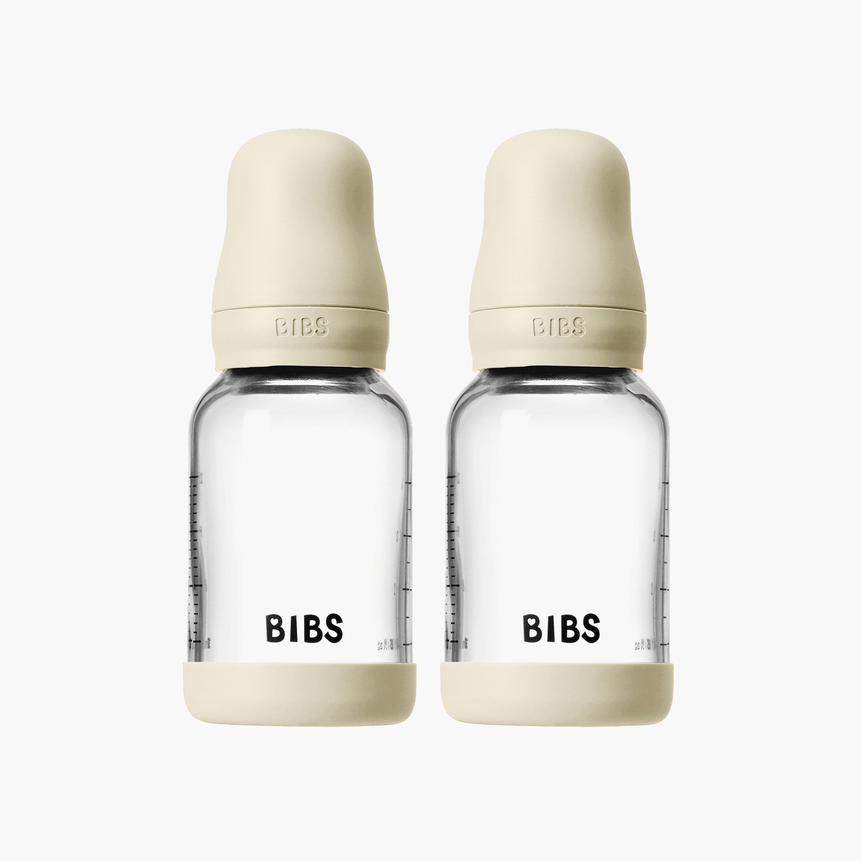 Bibs 2-Piece Glass Slow Flow Feeding Bottle Set - 120 ml-baby-feeding-feedingbottles-bottlesandteats-image-1
