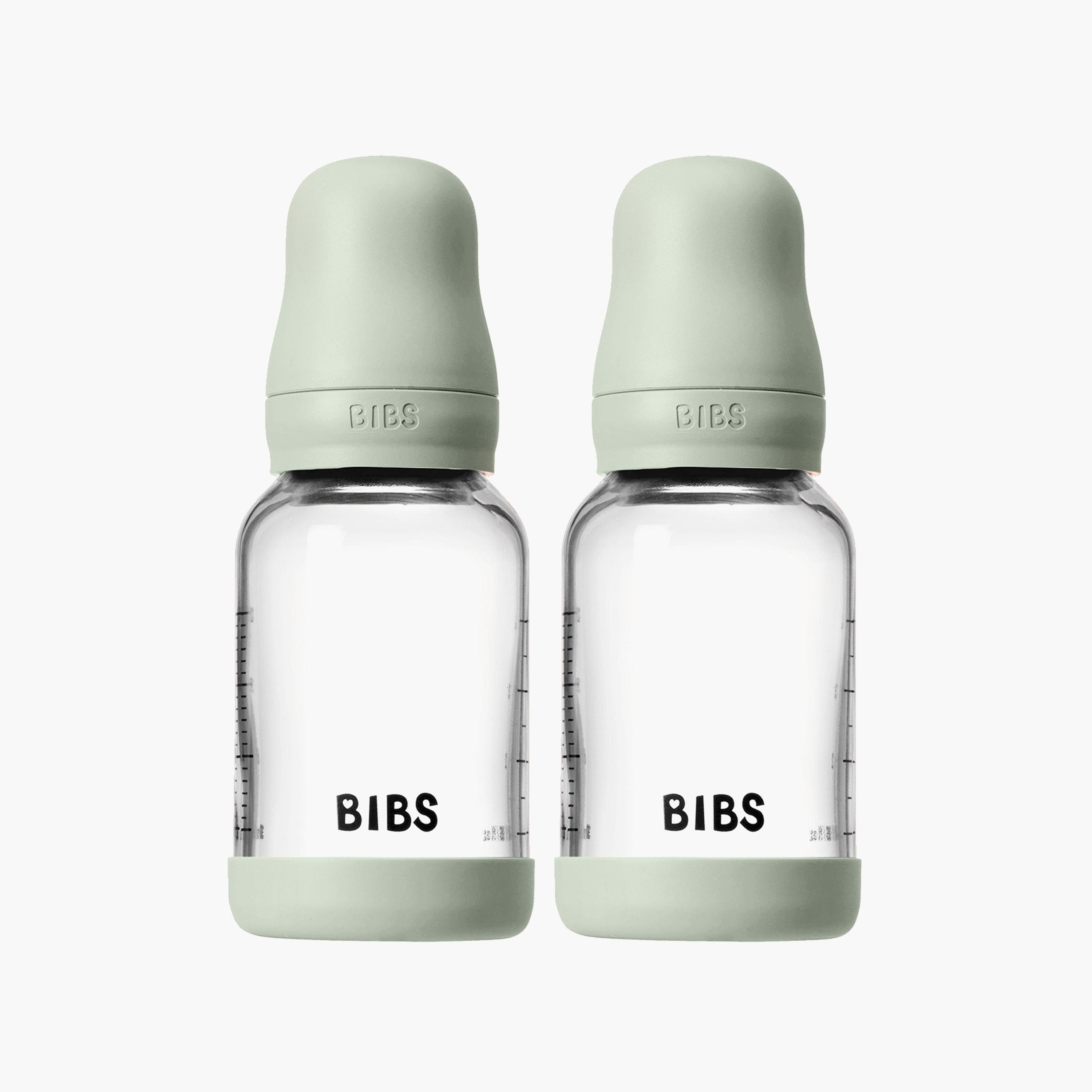 Bibs 2-Piece Glass Slow Flow Feeding Bottle Set - 120 ml-baby-feeding-feedingbottles-bottlesandteats-image-1