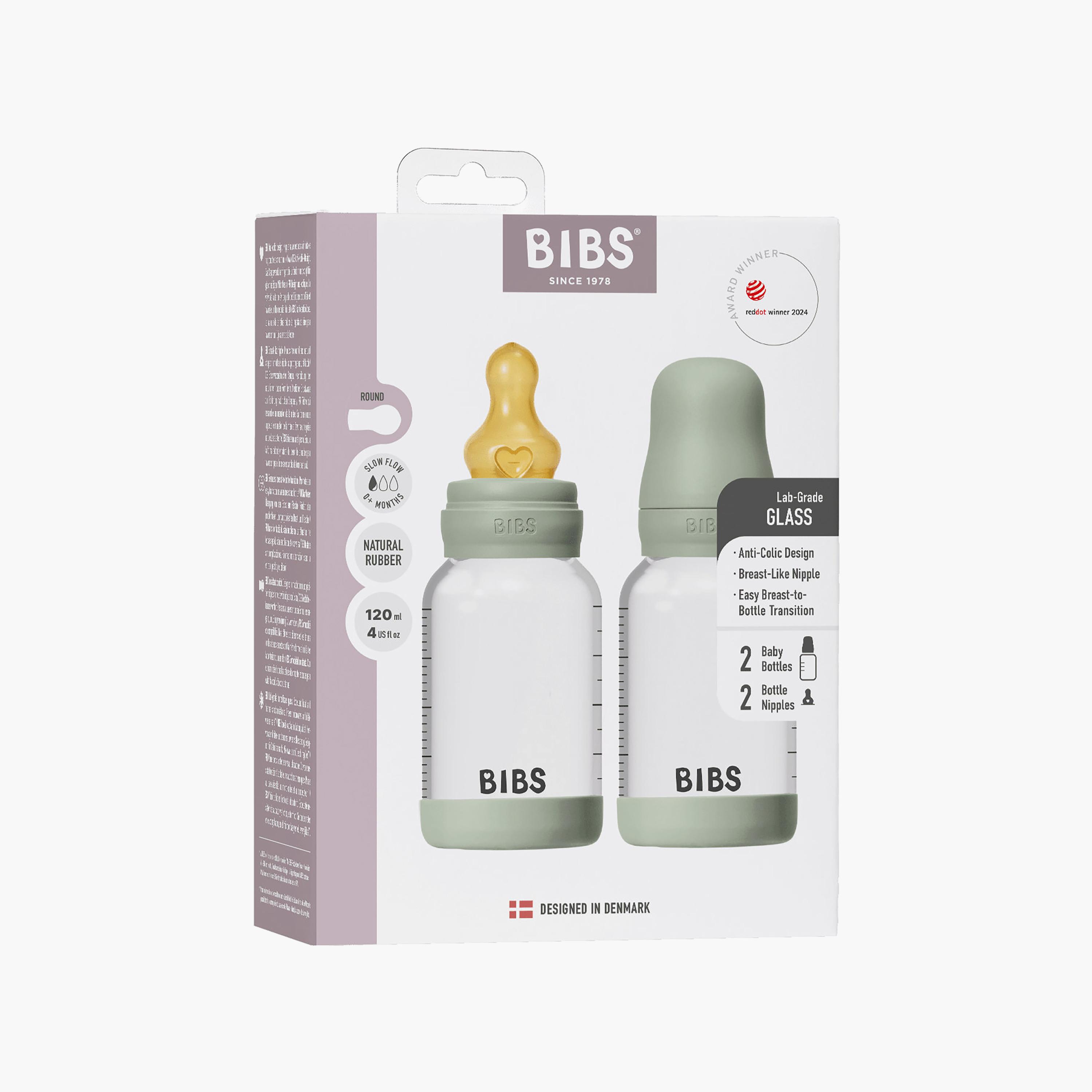 Bibs 2-Piece Glass Slow Flow Feeding Bottle Set - 120 ml-baby-feeding-feedingbottles-bottlesandteats-image-5