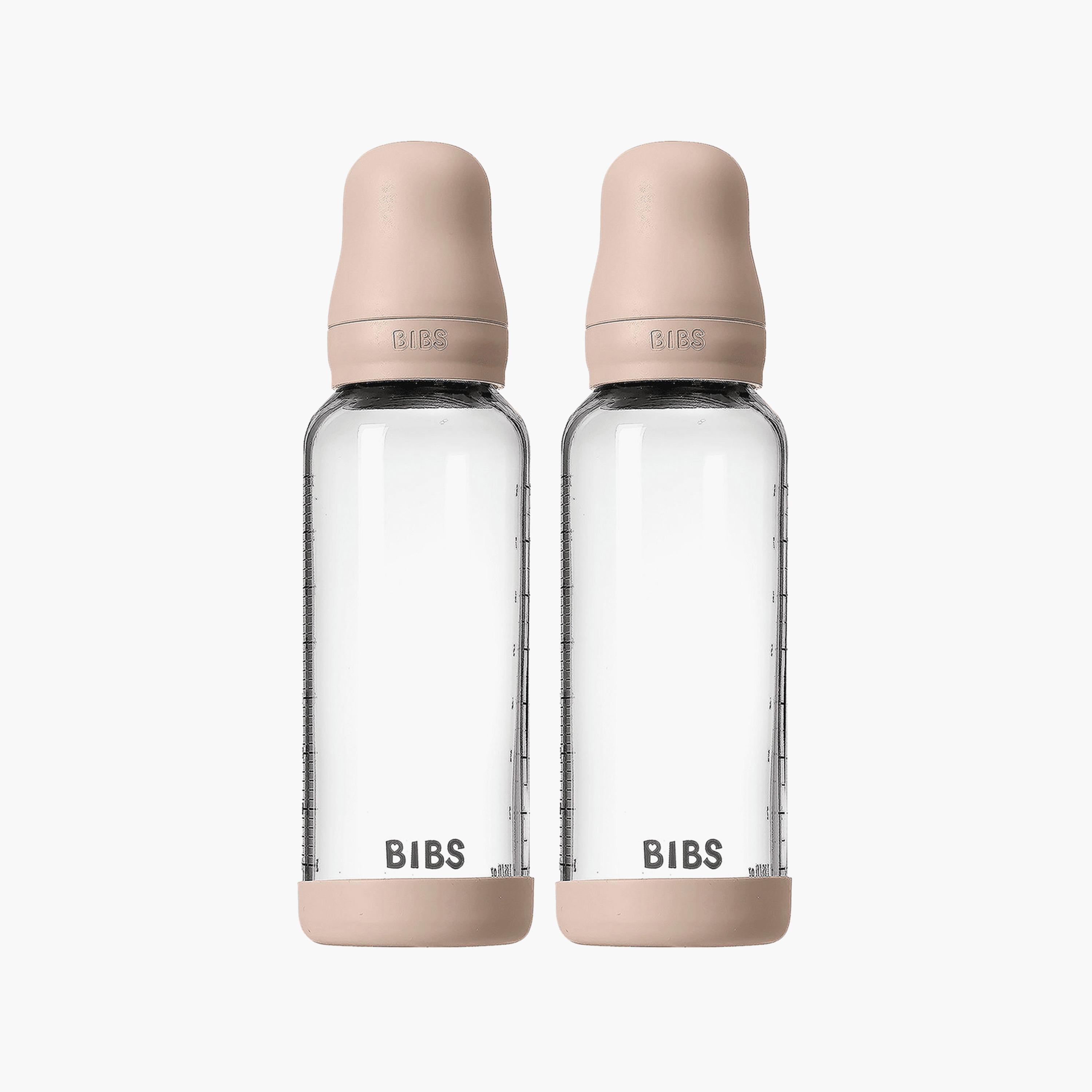 Bibs 2-Piece Glass Medium Flow Feeding Bottle Set - 240 ml-baby-feeding-feedingbottles-bottlesandteats-image-1