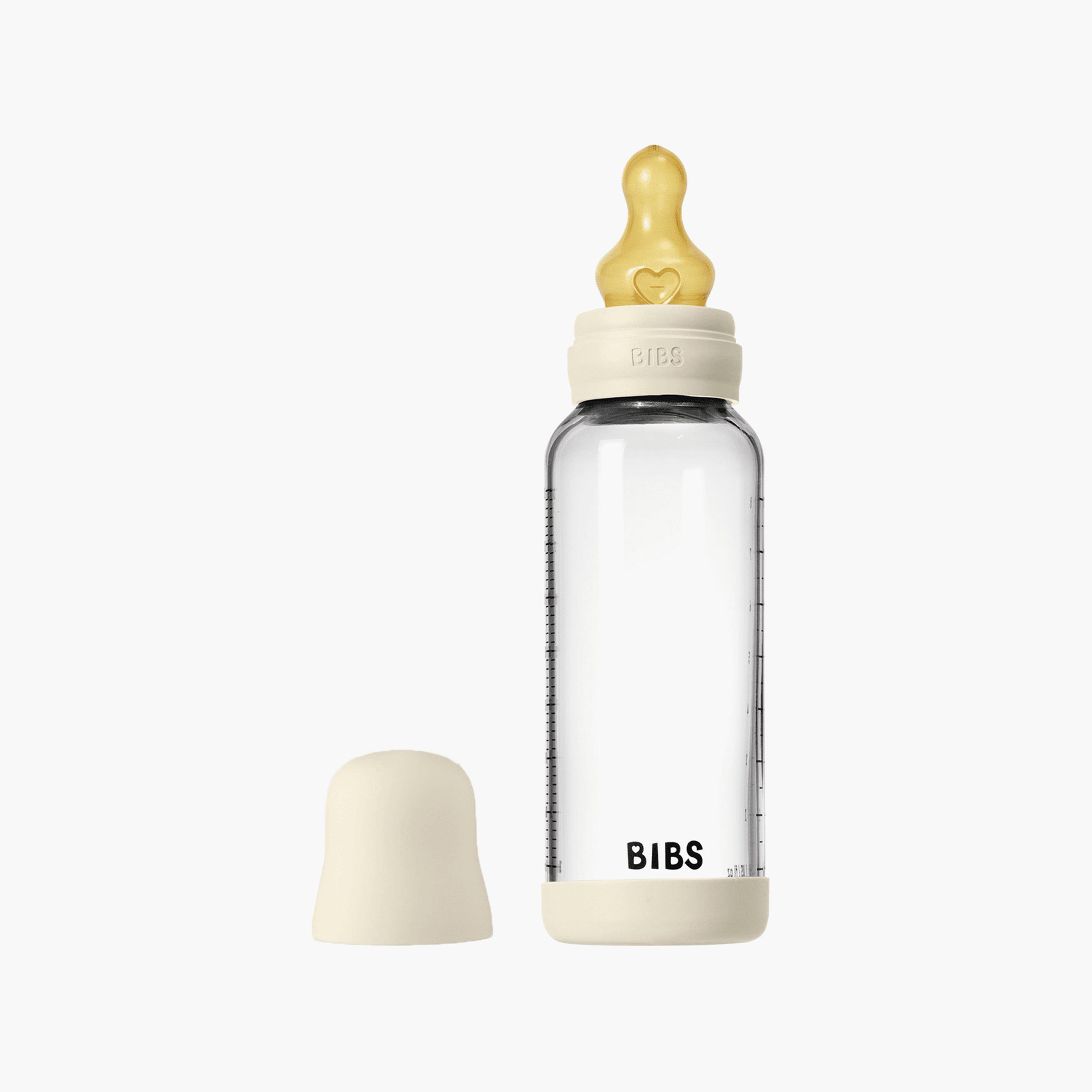 Bibs 2-Piece Glass Medium Flow Feeding Bottle Set - 240 ml-baby-feeding-feedingbottles-bottlesandteats-image-2