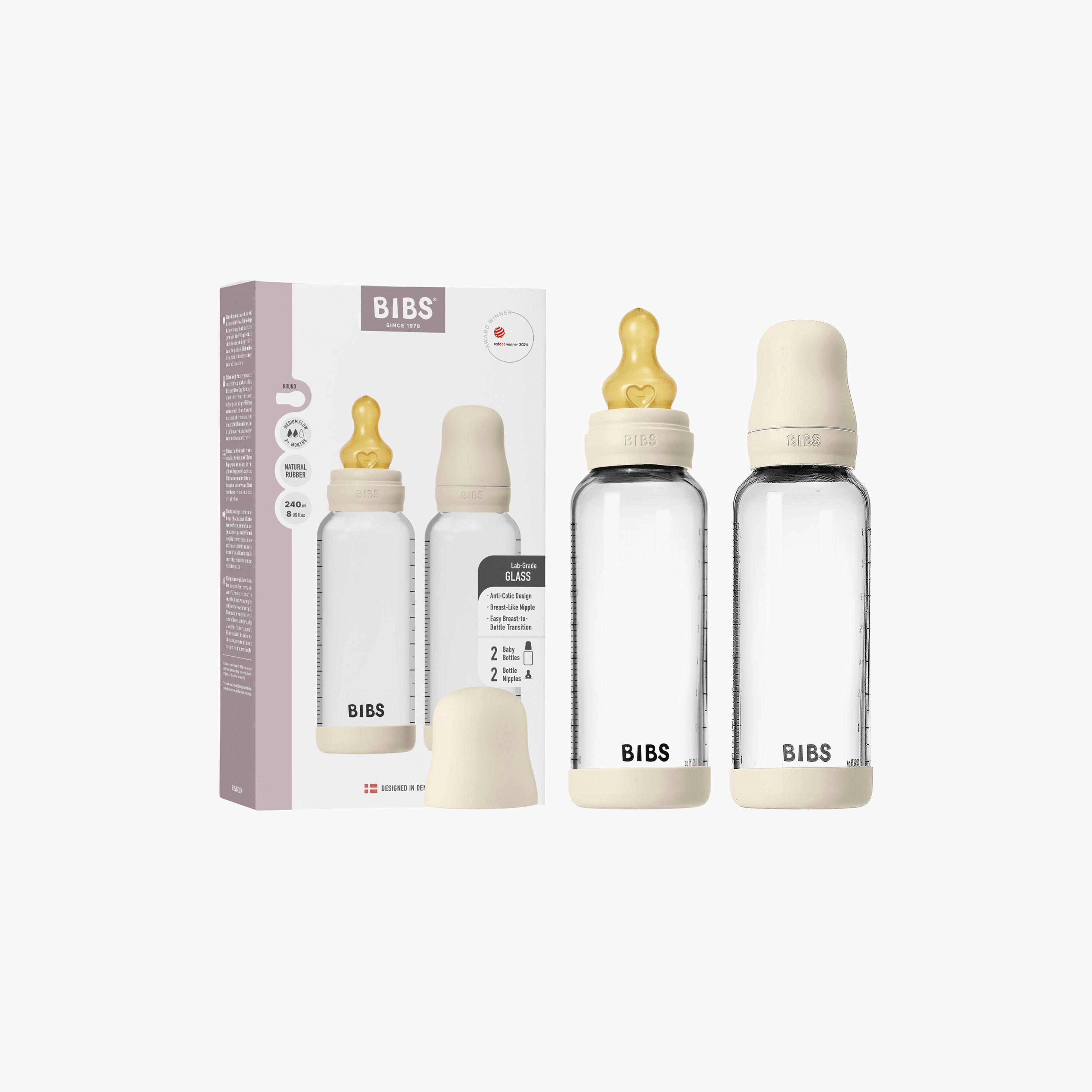 Bibs 2-Piece Glass Medium Flow Feeding Bottle Set - 240 ml-baby-feeding-feedingbottles-bottlesandteats-image-6