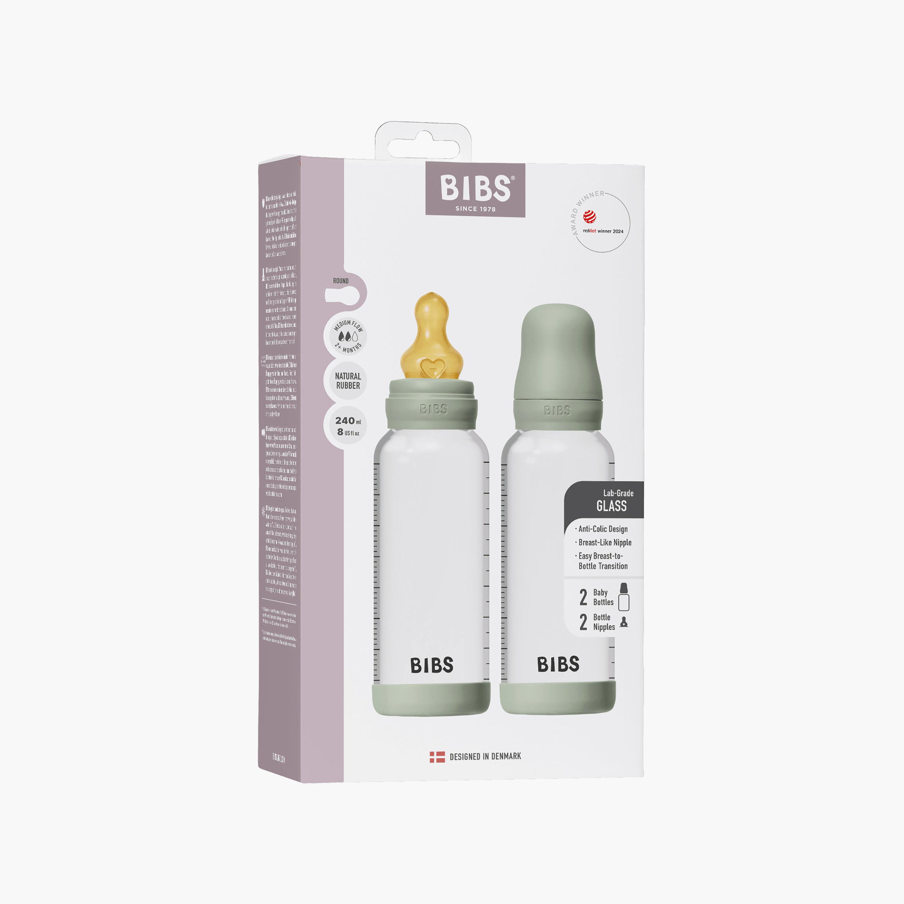 Bibs 2-Piece Glass Medium Flow Feeding Bottle Set - 240 ml-baby-feeding-feedingbottles-bottlesandteats-image-5