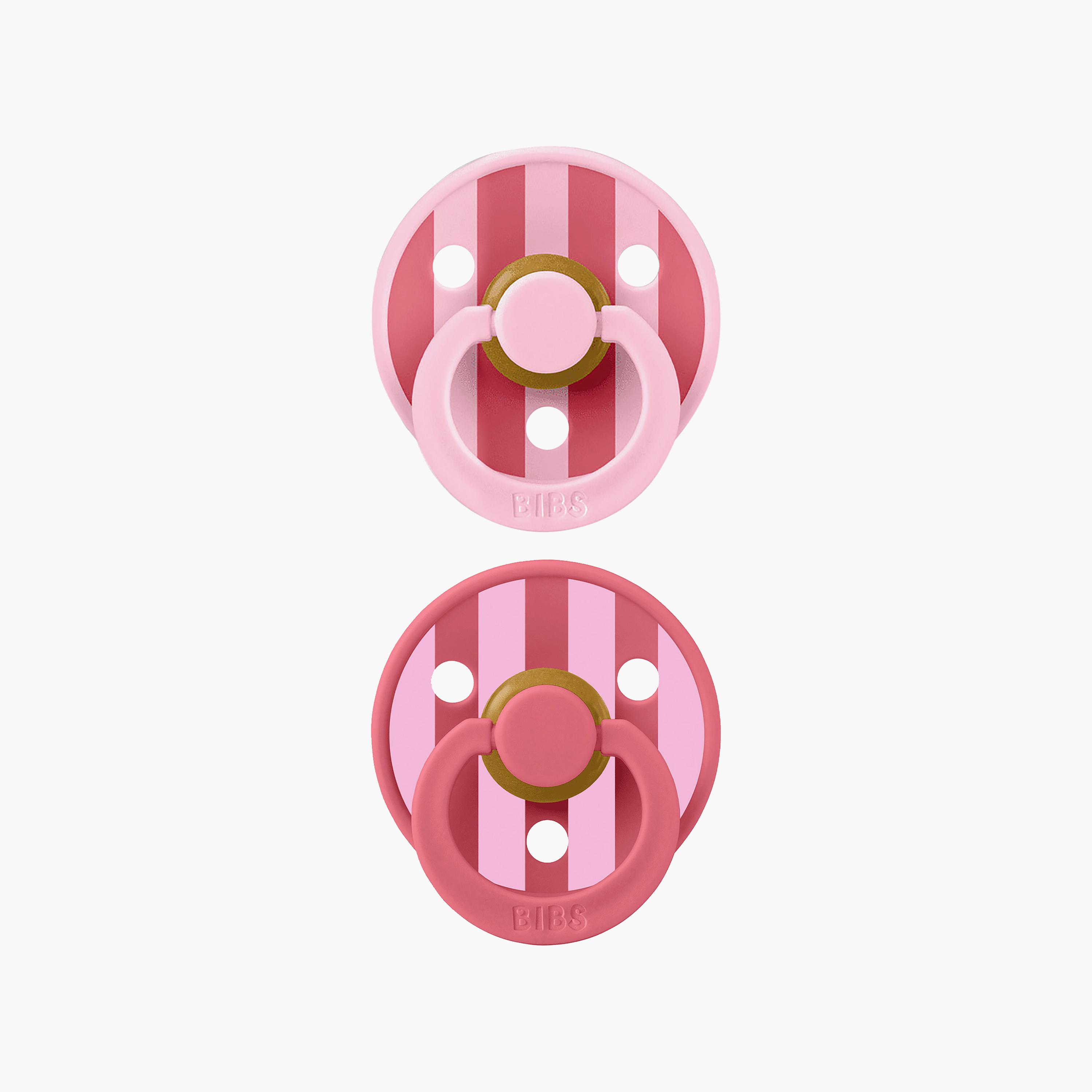 Bibs 2-Piece Studio Colour Round Block Latex Pacifier Set - Size 2-baby-feeding-pacifiers-image-1