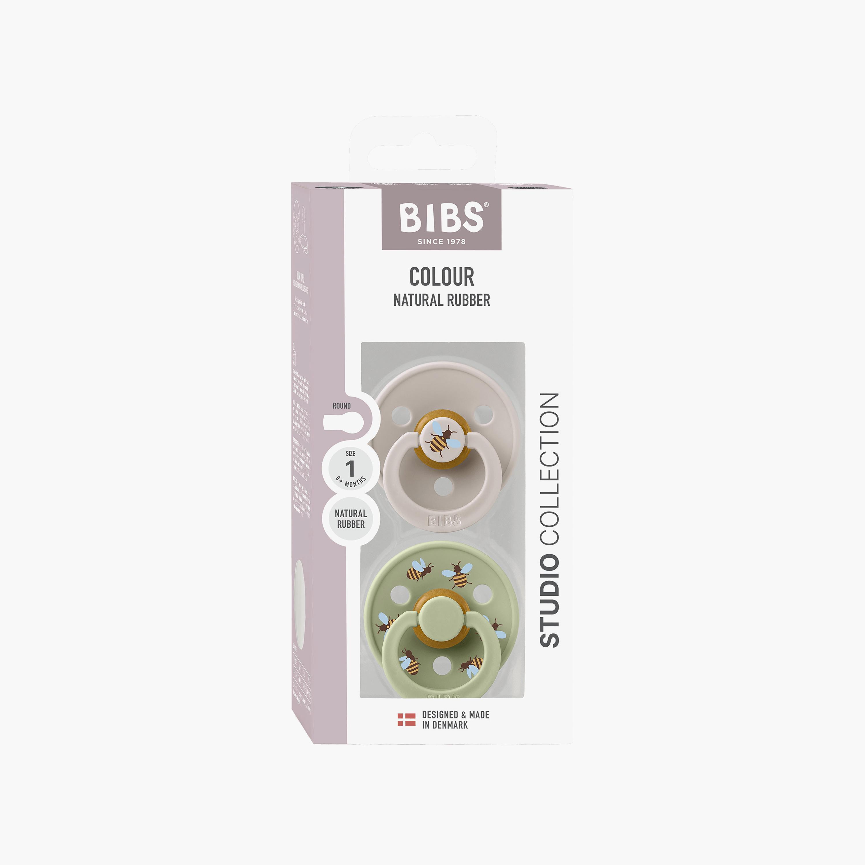 Bibs 2-Piece Studio Colour Bumblebee Latex Pacifier Set - Size 1-baby-feeding-pacifiers-image-8