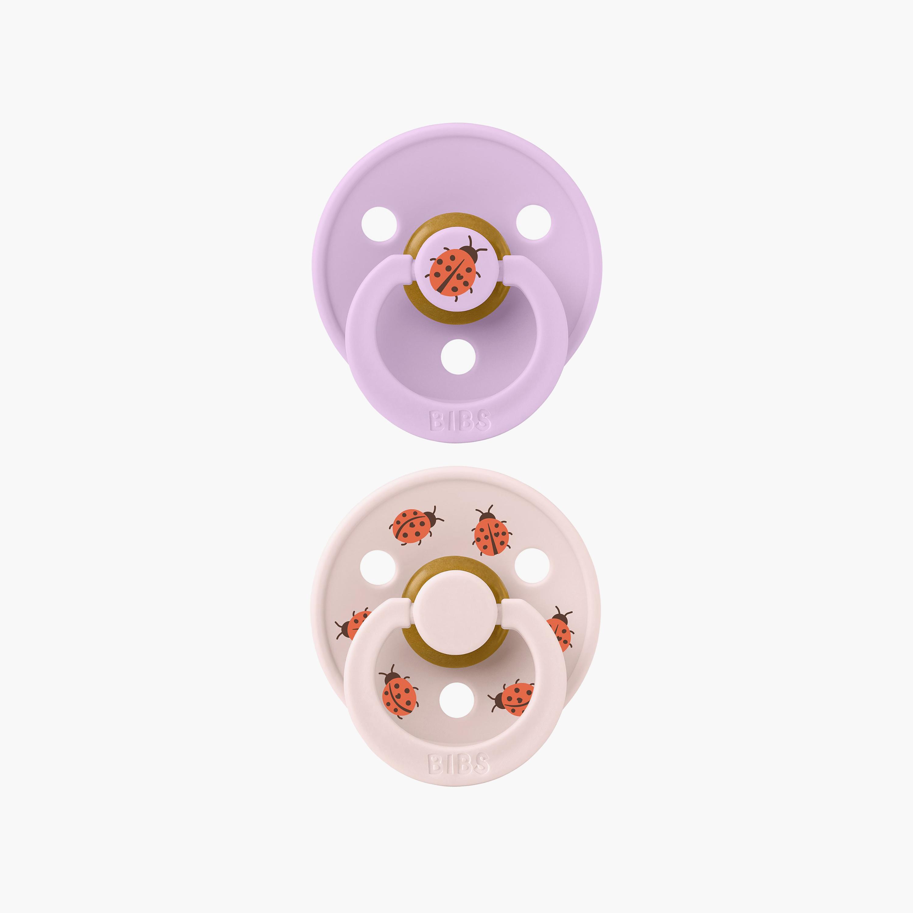 Bibs 2-Piece Studio Colour Ladybug Latex Pacifier Set - Size 1-baby-feeding-pacifiers-image-1