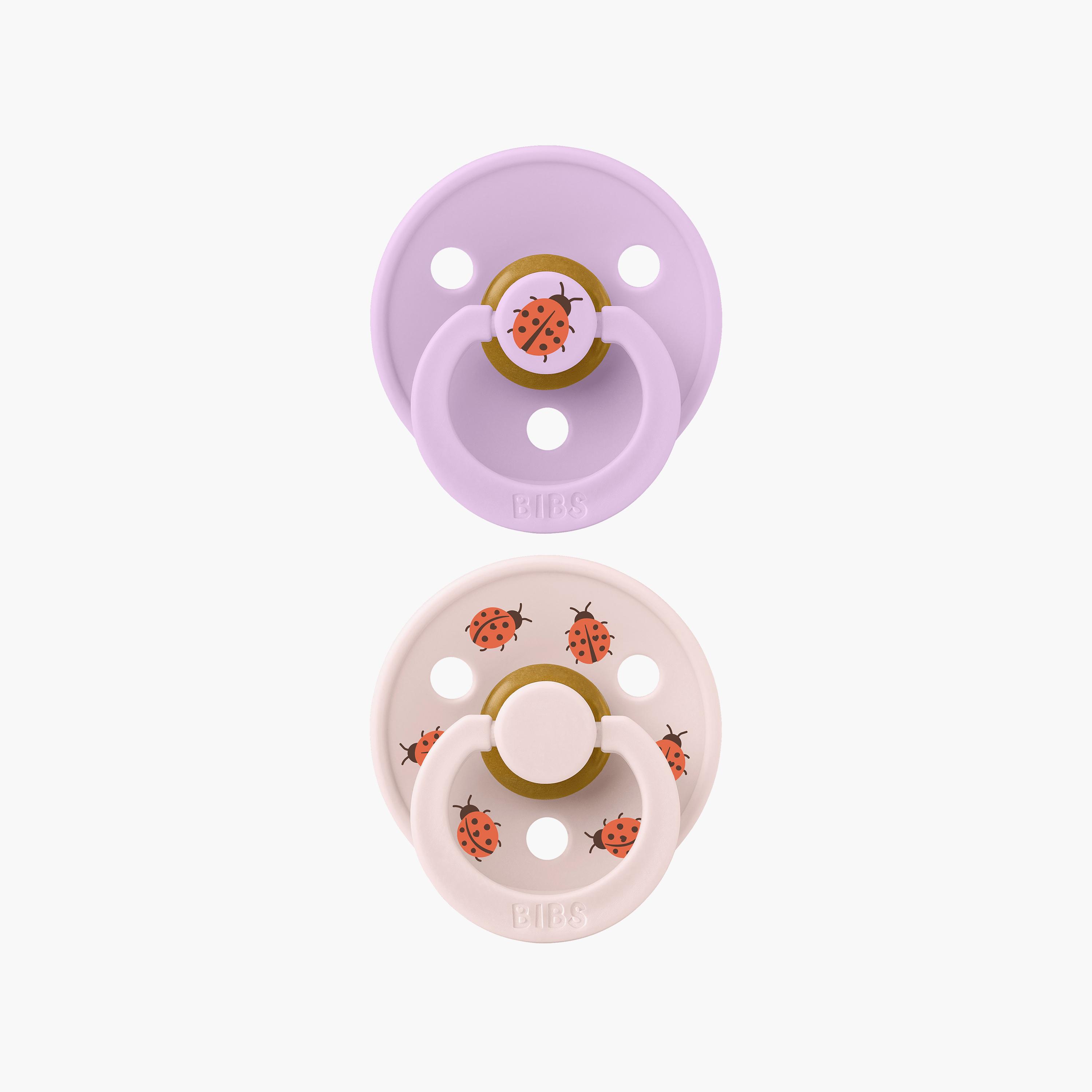 Bibs 2-Piece Studio Colour Ladybug Latex Pacifier Set - Size 2-baby-feeding-pacifiers-image-1