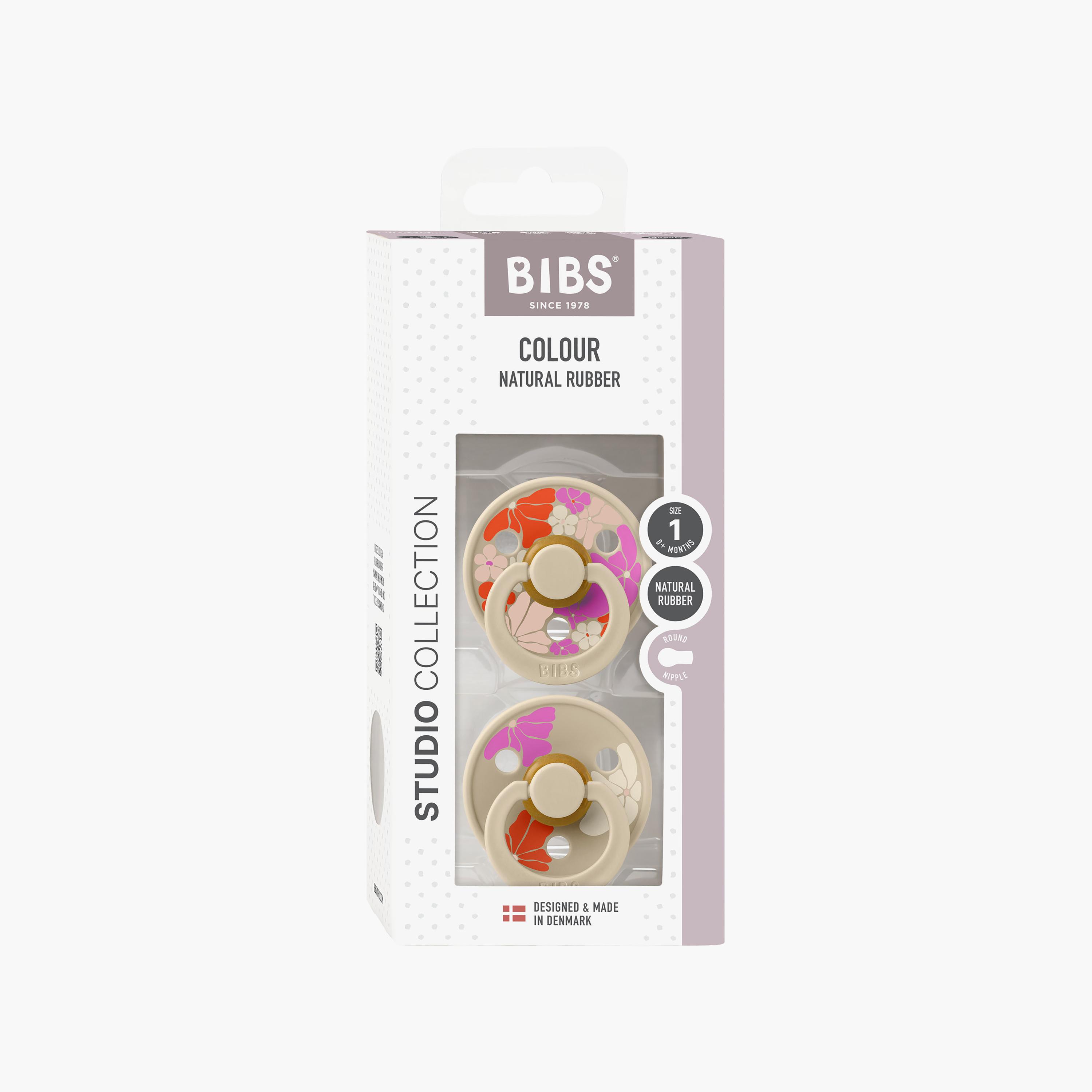 Bibs 2-Piece Studio Colour Morning Bloom Latex Pacifier Set - Size 1-baby-feeding-pacifiers-image-8