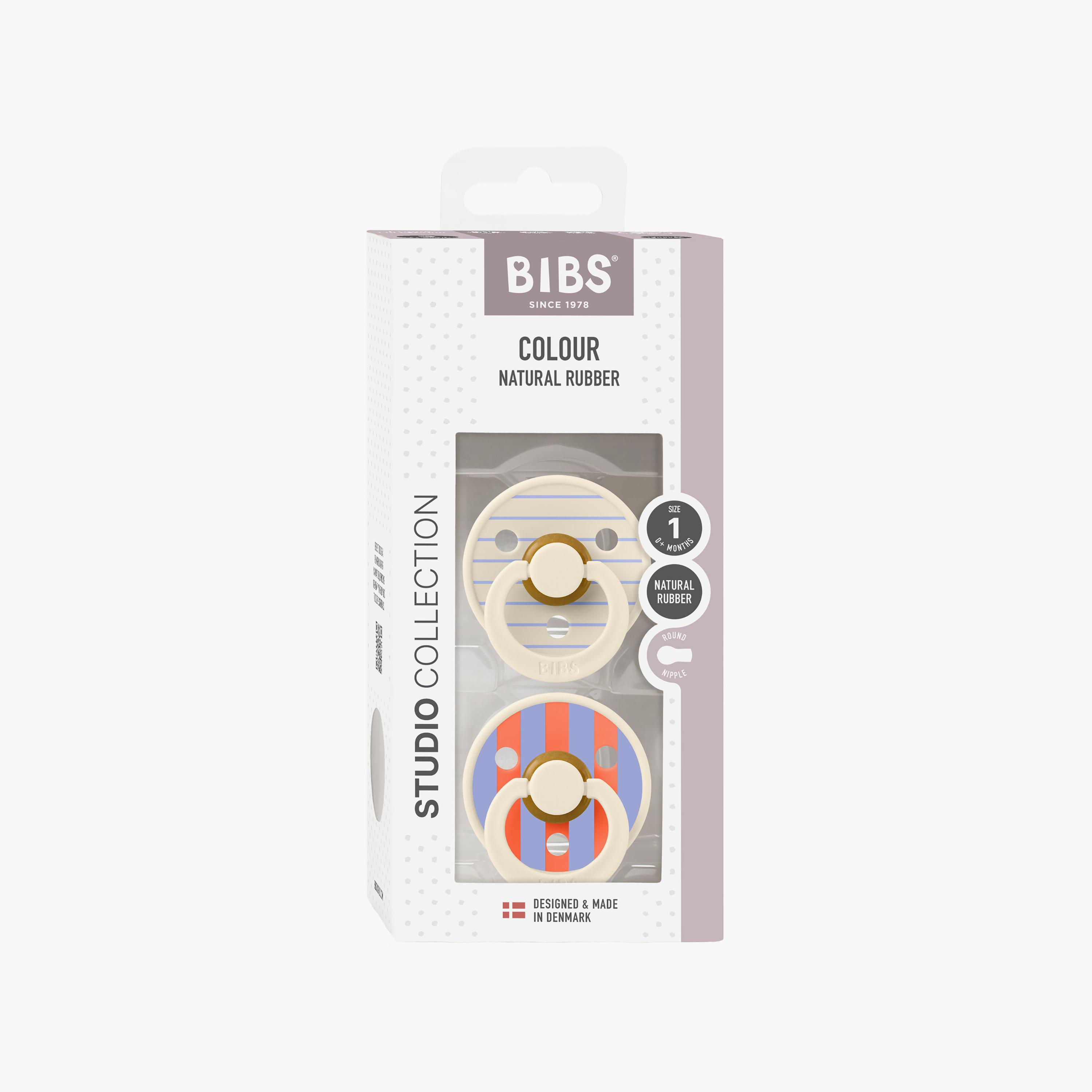 Bibs 2-Piece Studio Colour Pin Latex Pacifier Set - Size 1-baby-feeding-pacifiers-image-6