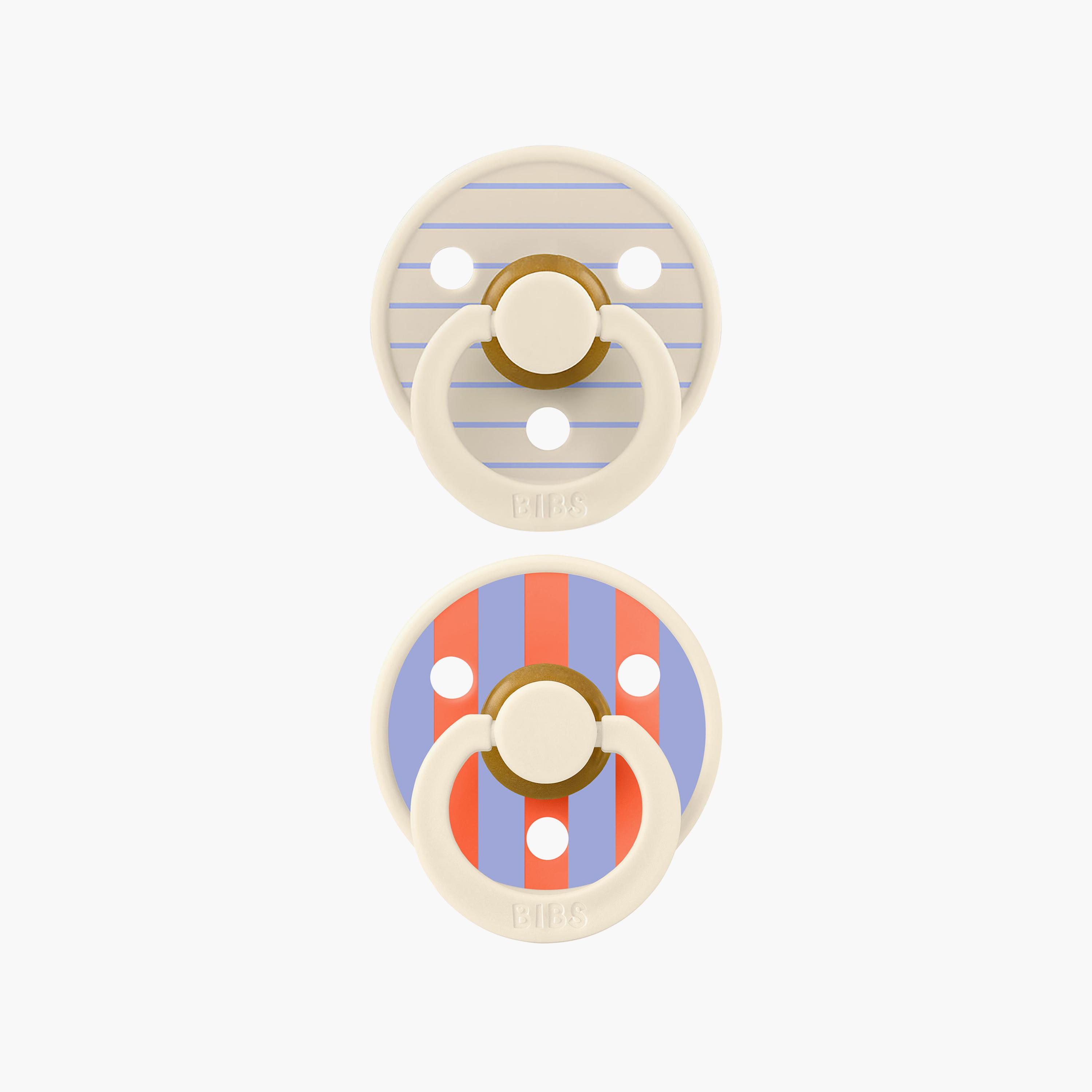 Bibs 2-Piece Studio Colour Pin Latex Pacifier Set - Size 2-baby-feeding-pacifiers-image-1