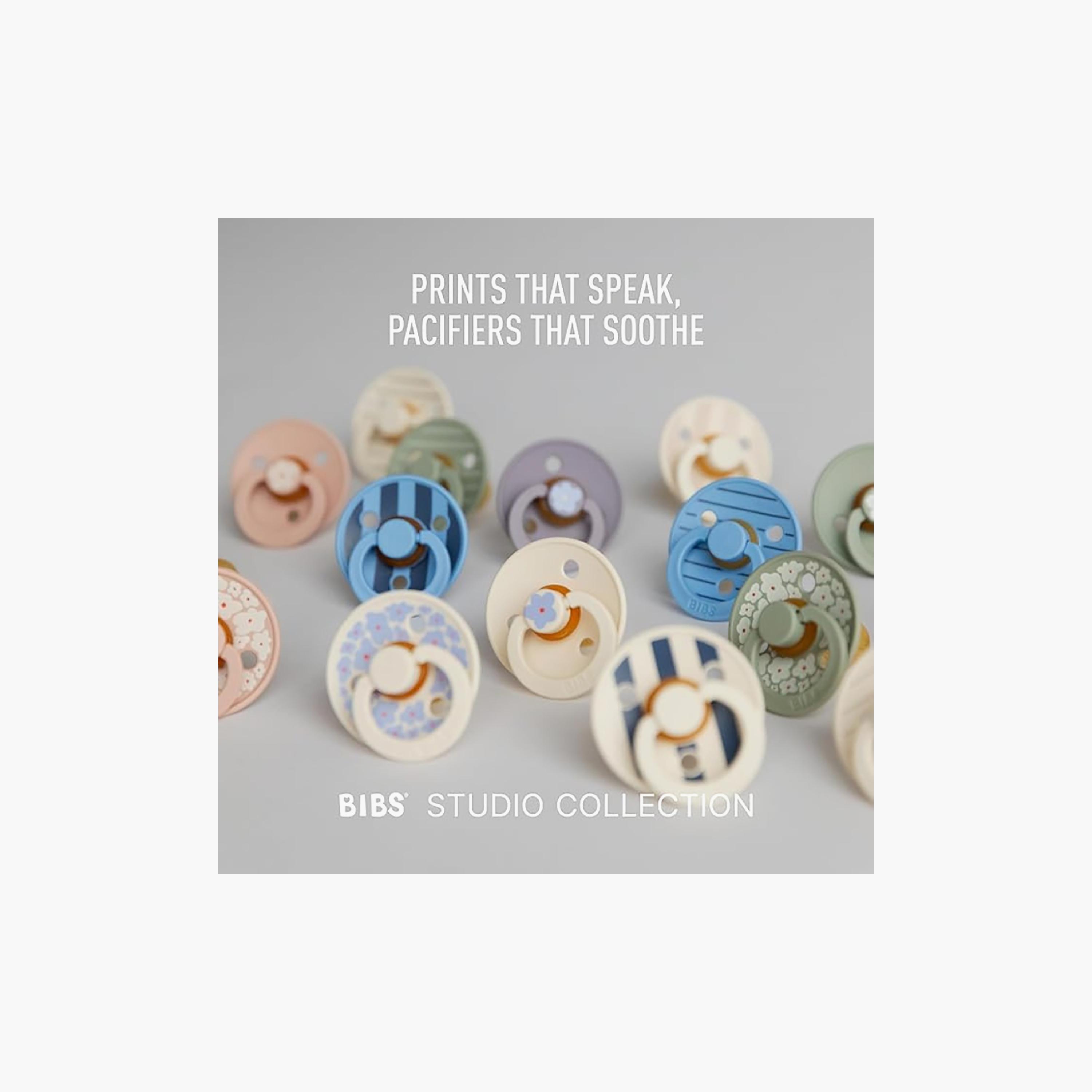 Bibs 2-Piece Studio Colour Pin Latex Pacifier Set - Size 2-baby-feeding-pacifiers-image-2
