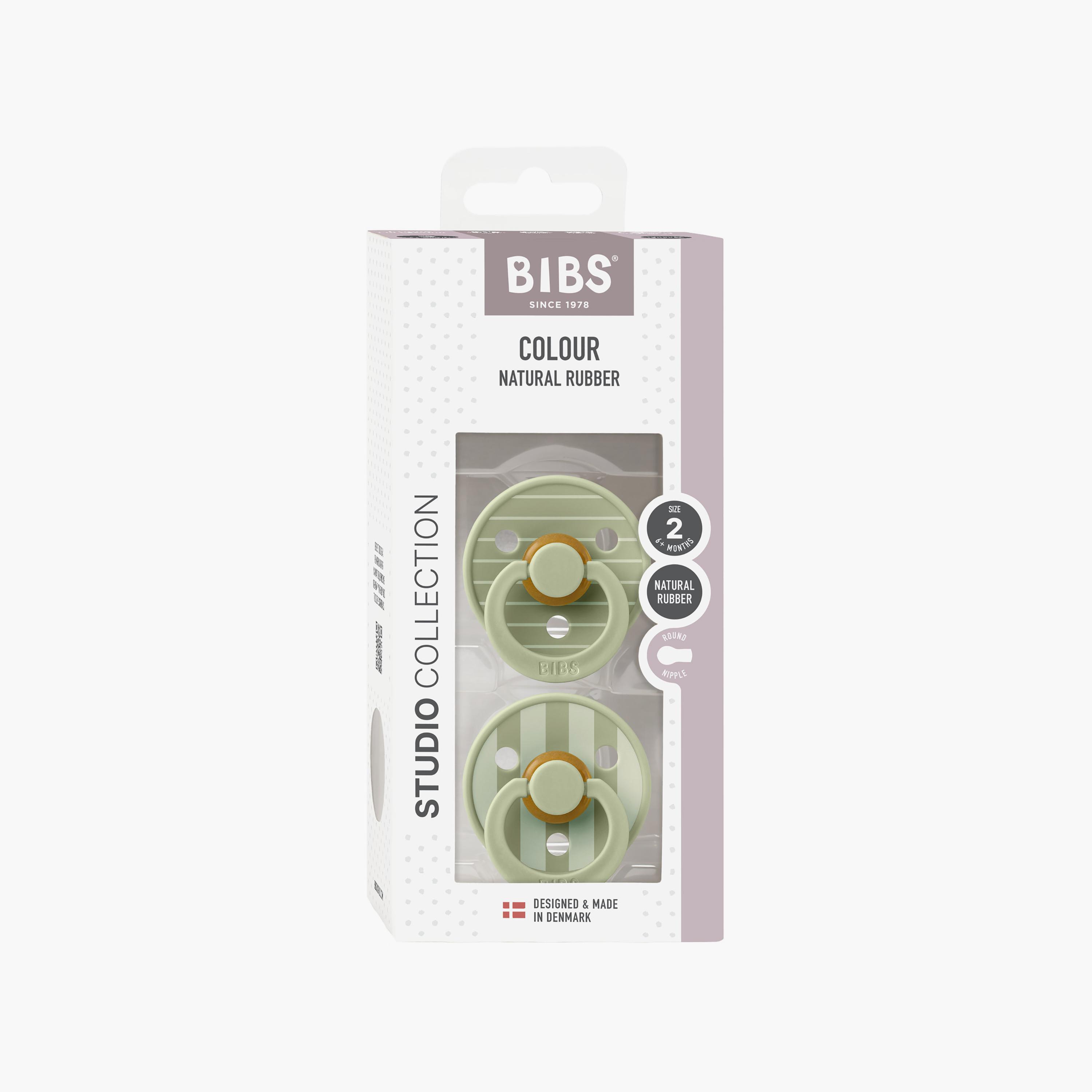 Bibs 2-Piece Studio Colour Pin Latex Pacifier Set - Size 2-baby-feeding-pacifiers-image-6