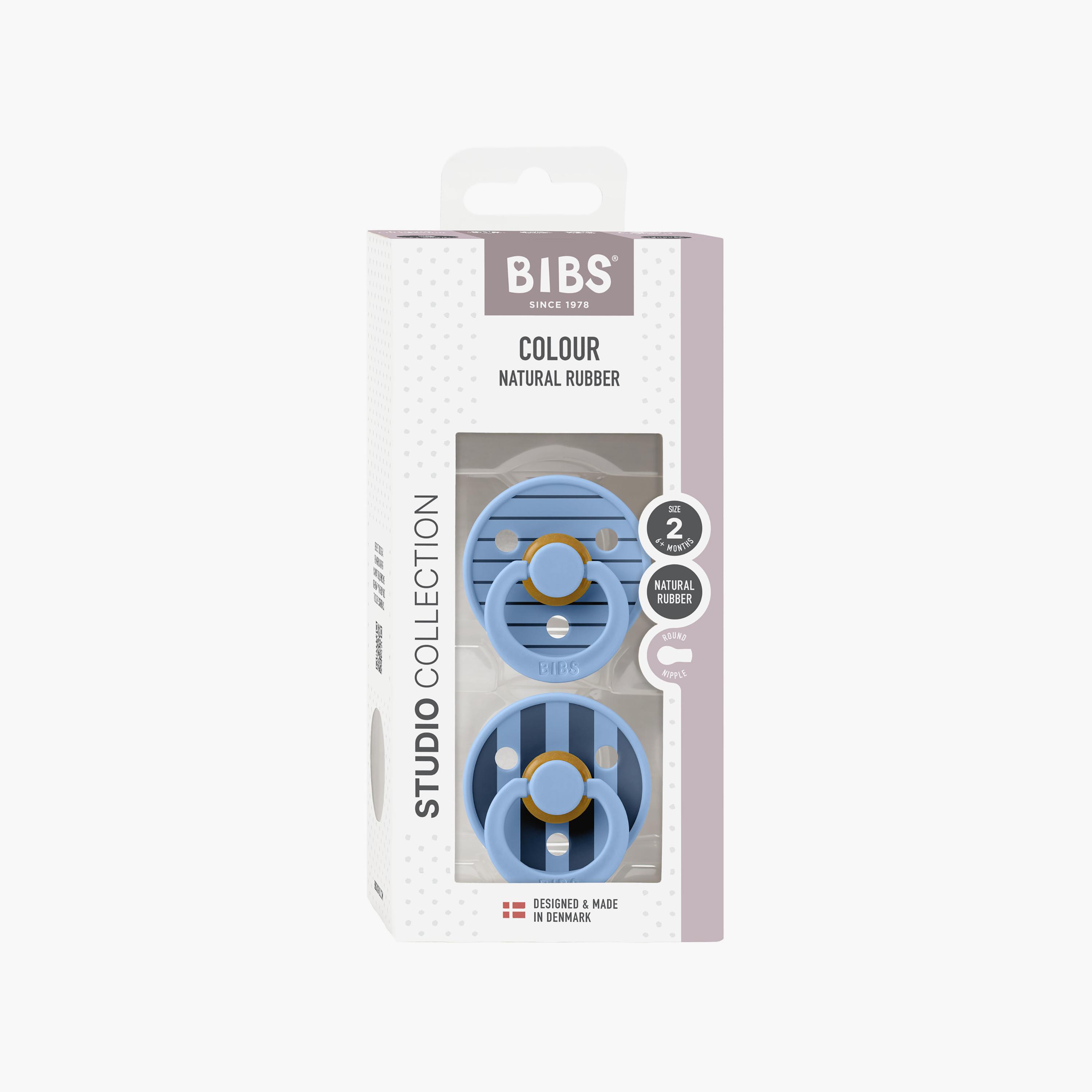 Bibs 2-Piece Studio Colour Pin Latex Pacifier Set - Size 2-baby-feeding-pacifiers-image-6