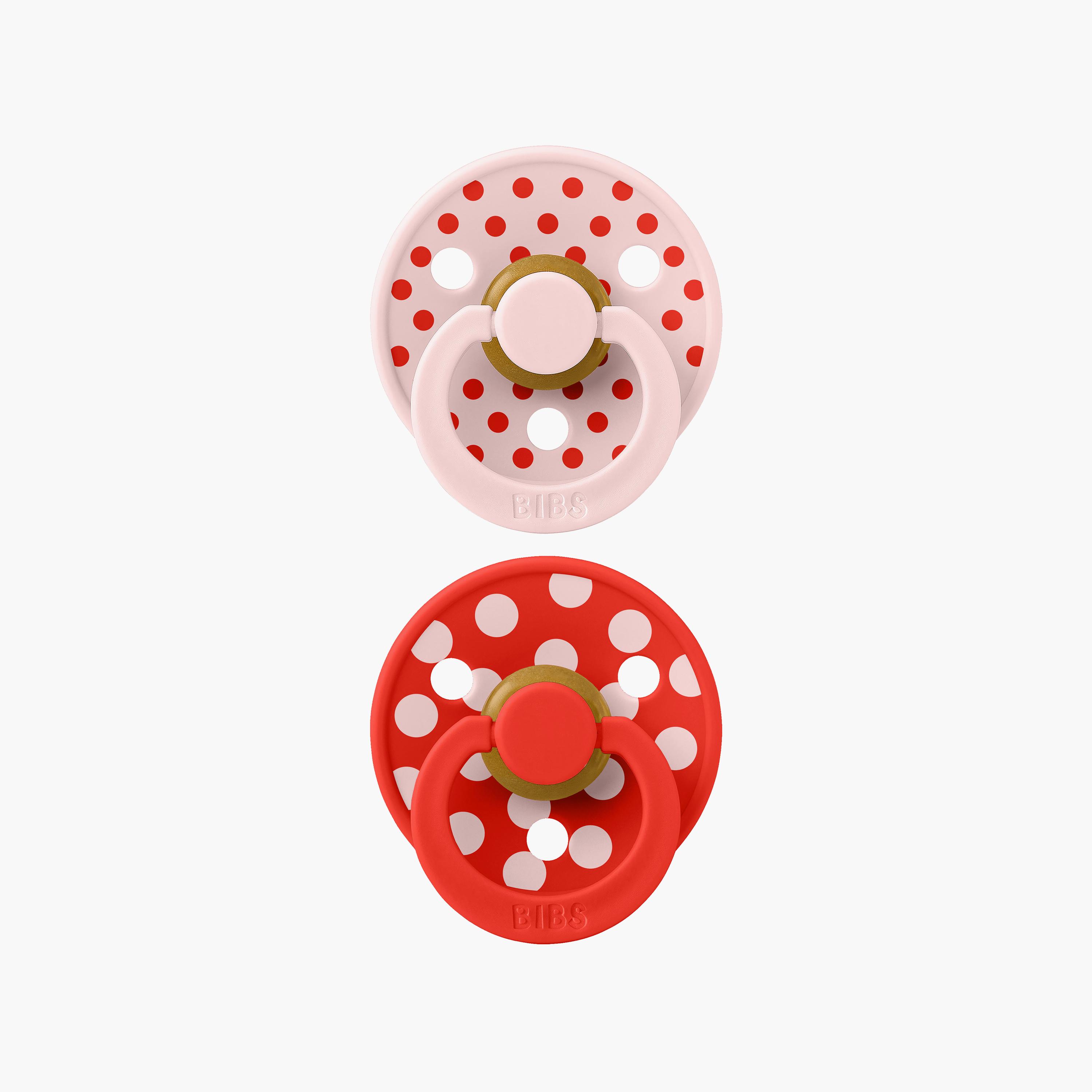 Bibs 2-Piece Studio Colour Polka Latex Pacifier Set - Size 2-baby-feeding-pacifiers-image-1