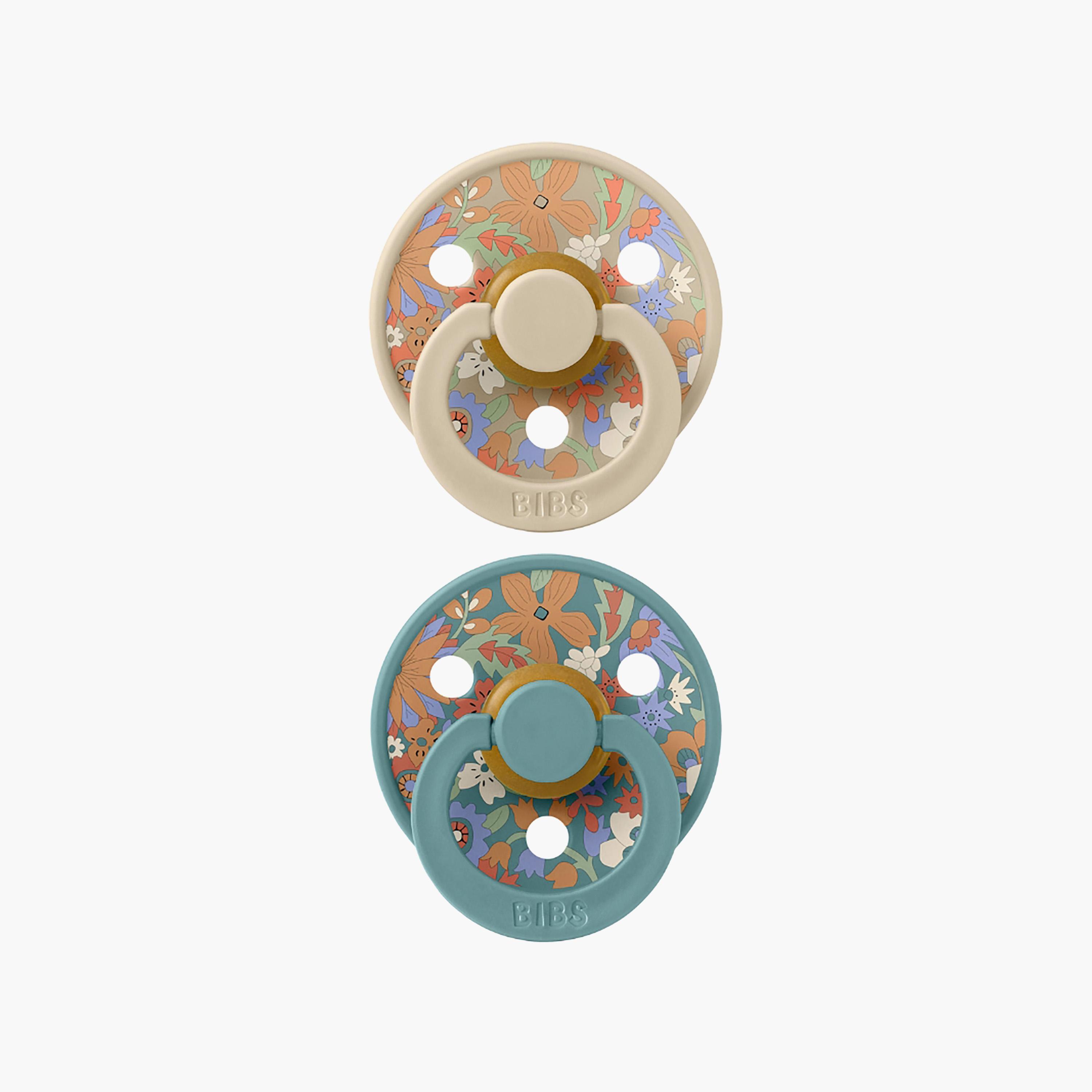 Bibs 2-Piece Liberty Colour June Blossom Latex Pacifier Set - Size 1-baby-feeding-pacifiers-image-1