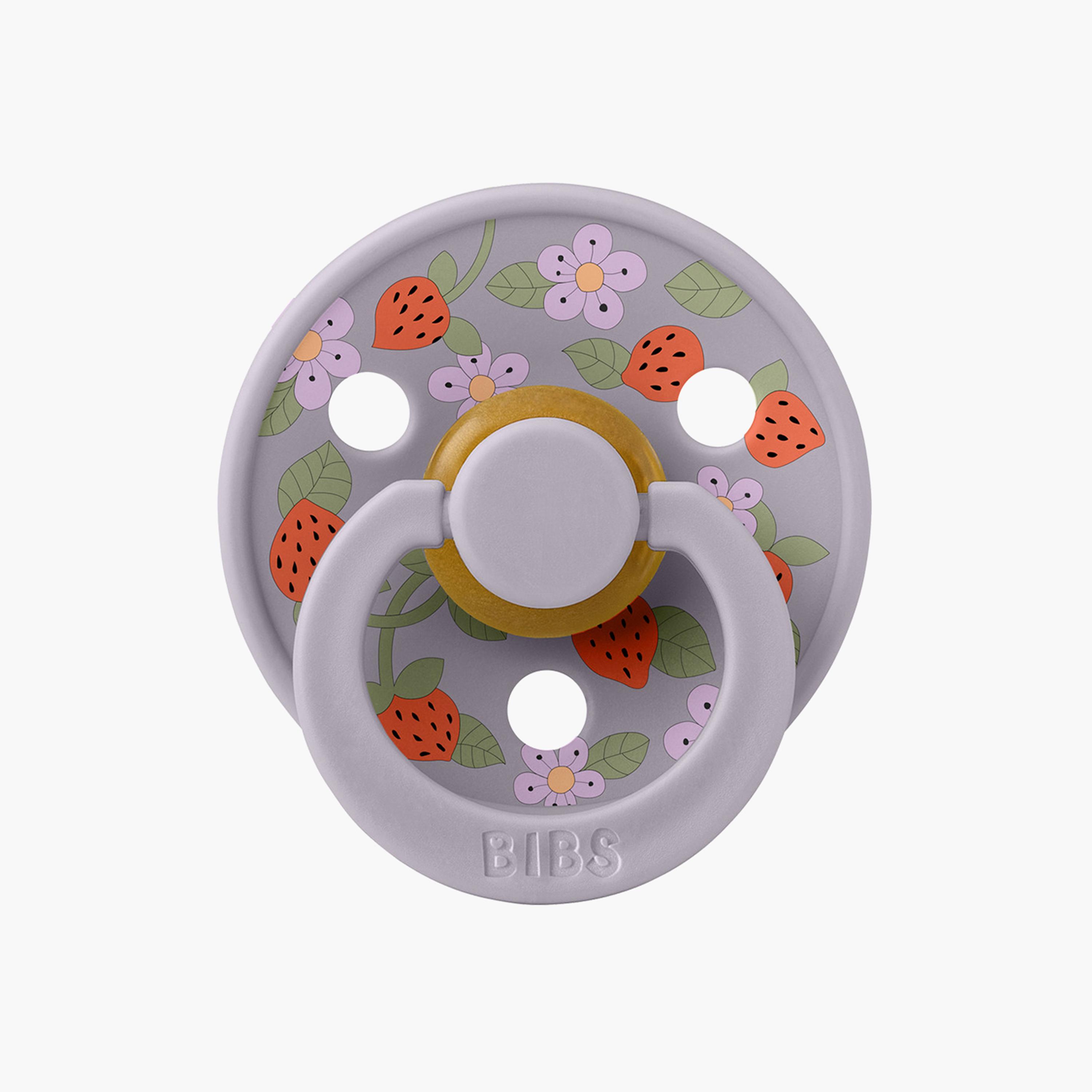 Bibs 2-Piece Round Liberty Colour Strawberries & Cream Latex Pacifier Set - Size 2-baby-feeding-pacifiers-image-3