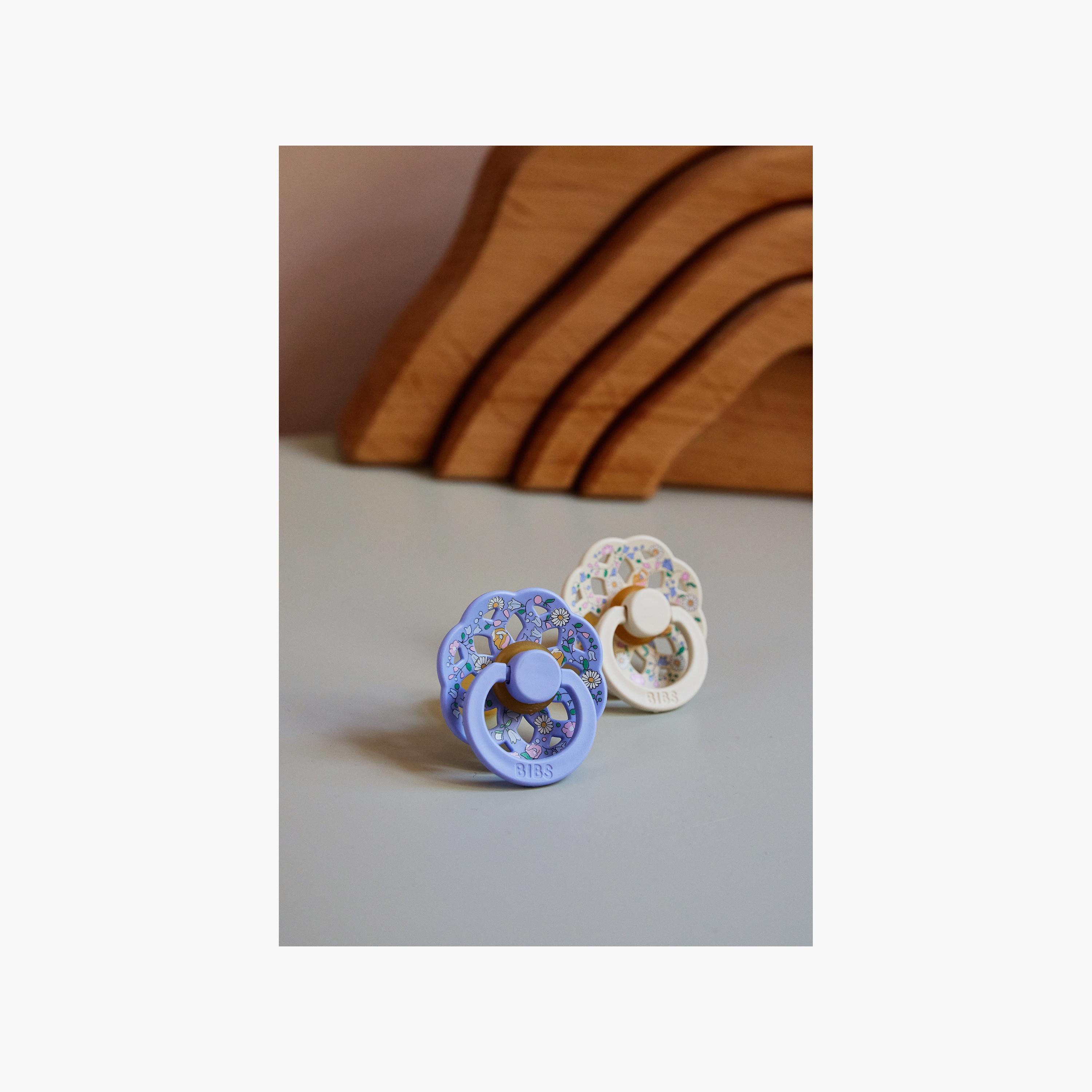 Bibs 2-Piece Liberty Boheme Chloe Meadow Latex Pacifier Set - Size 2-baby-feeding-pacifiers-image-2