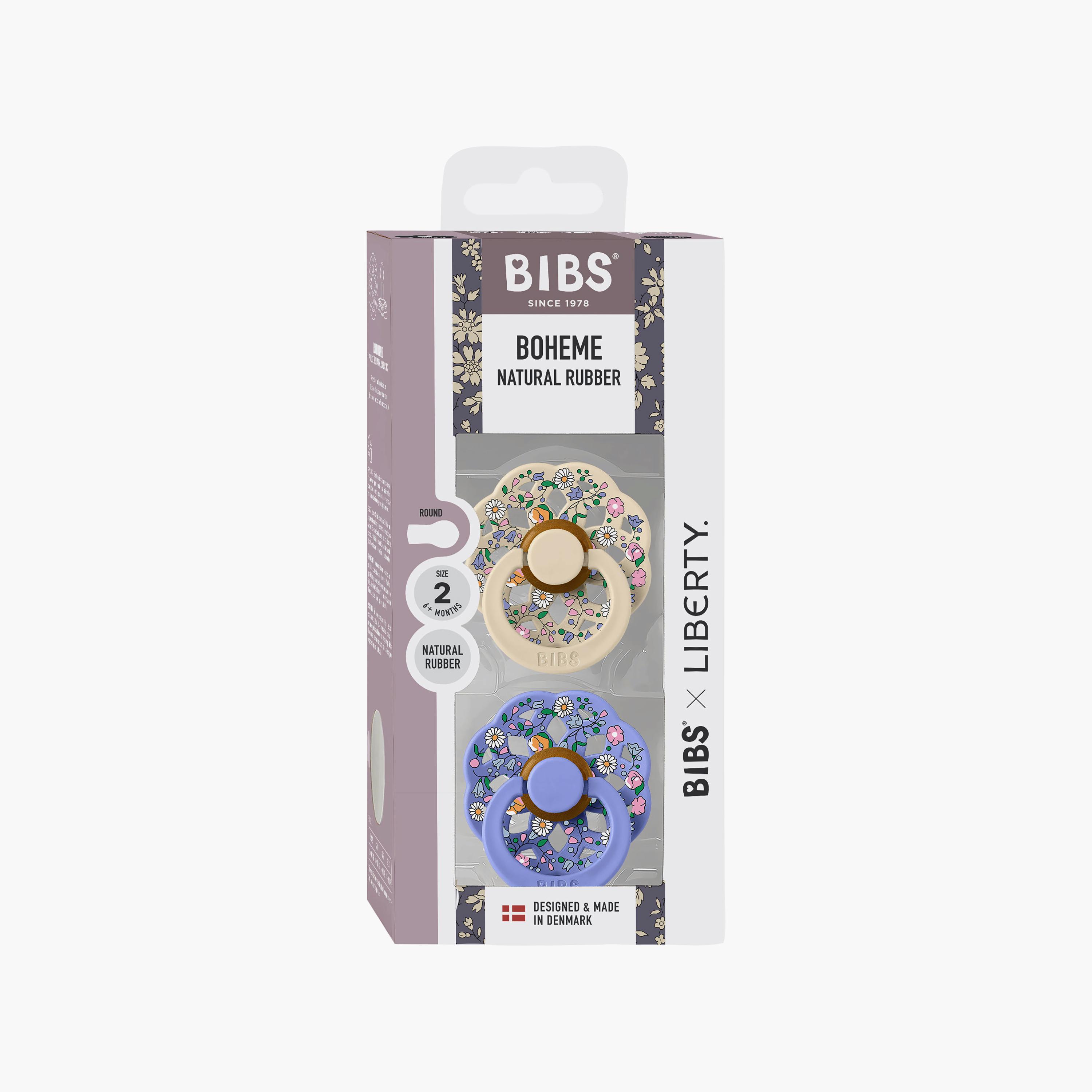 Bibs 2-Piece Liberty Boheme Chloe Meadow Latex Pacifier Set - Size 2-baby-feeding-pacifiers-image-4