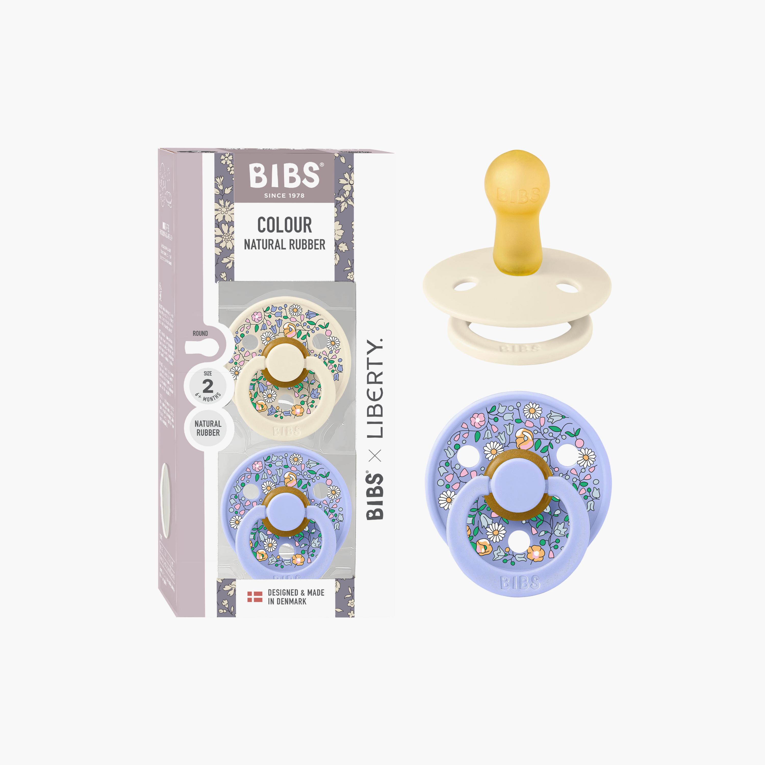 Bibs 2-Piece Liberty Colour Chloe Meadow Latex Pacifier Set - Size 2-baby-feeding-pacifiers-image-2