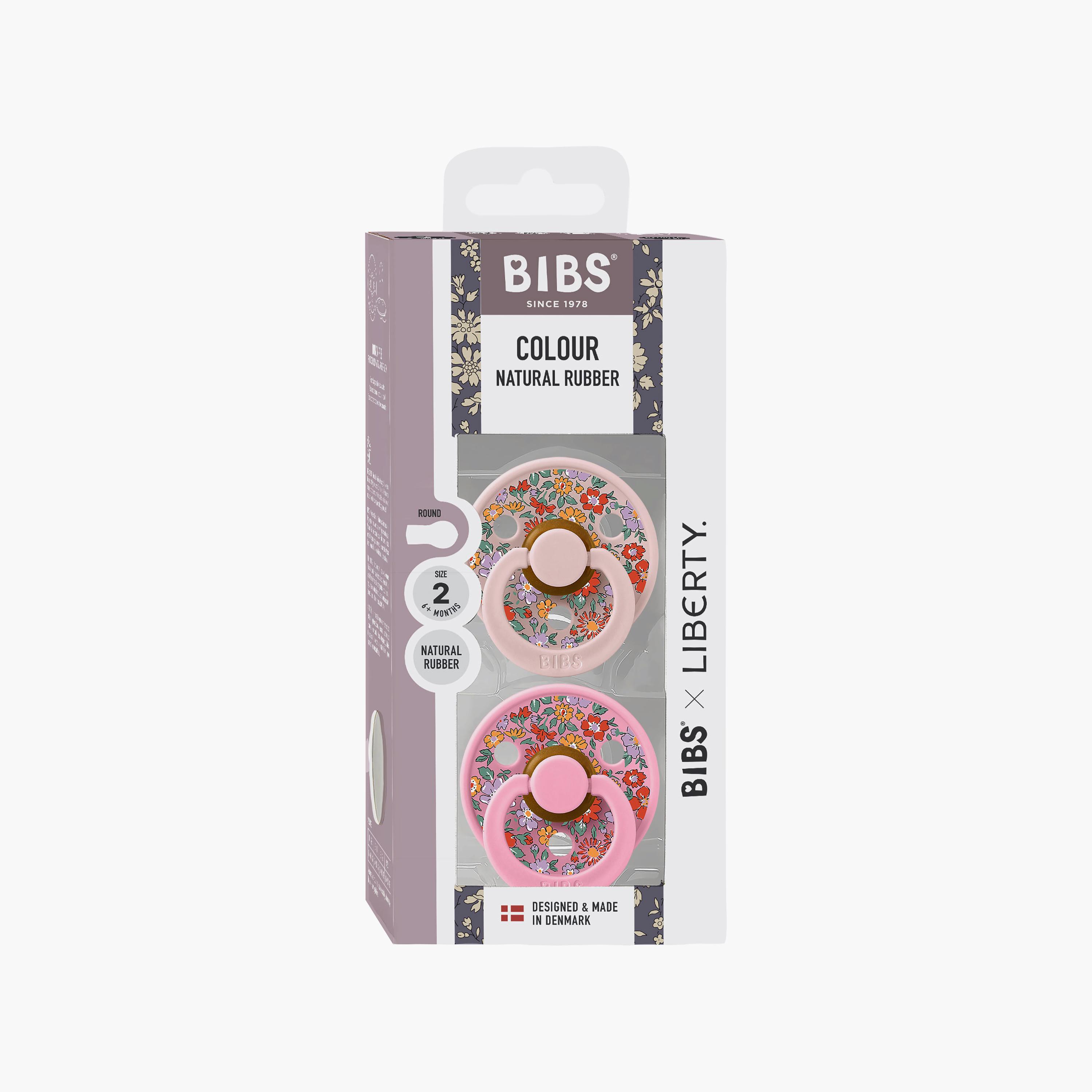 Bibs 2-Piece Liberty Colour Oscar Meadow Latex Pacifier Set - Size 2-baby-feeding-pacifiers-image-2