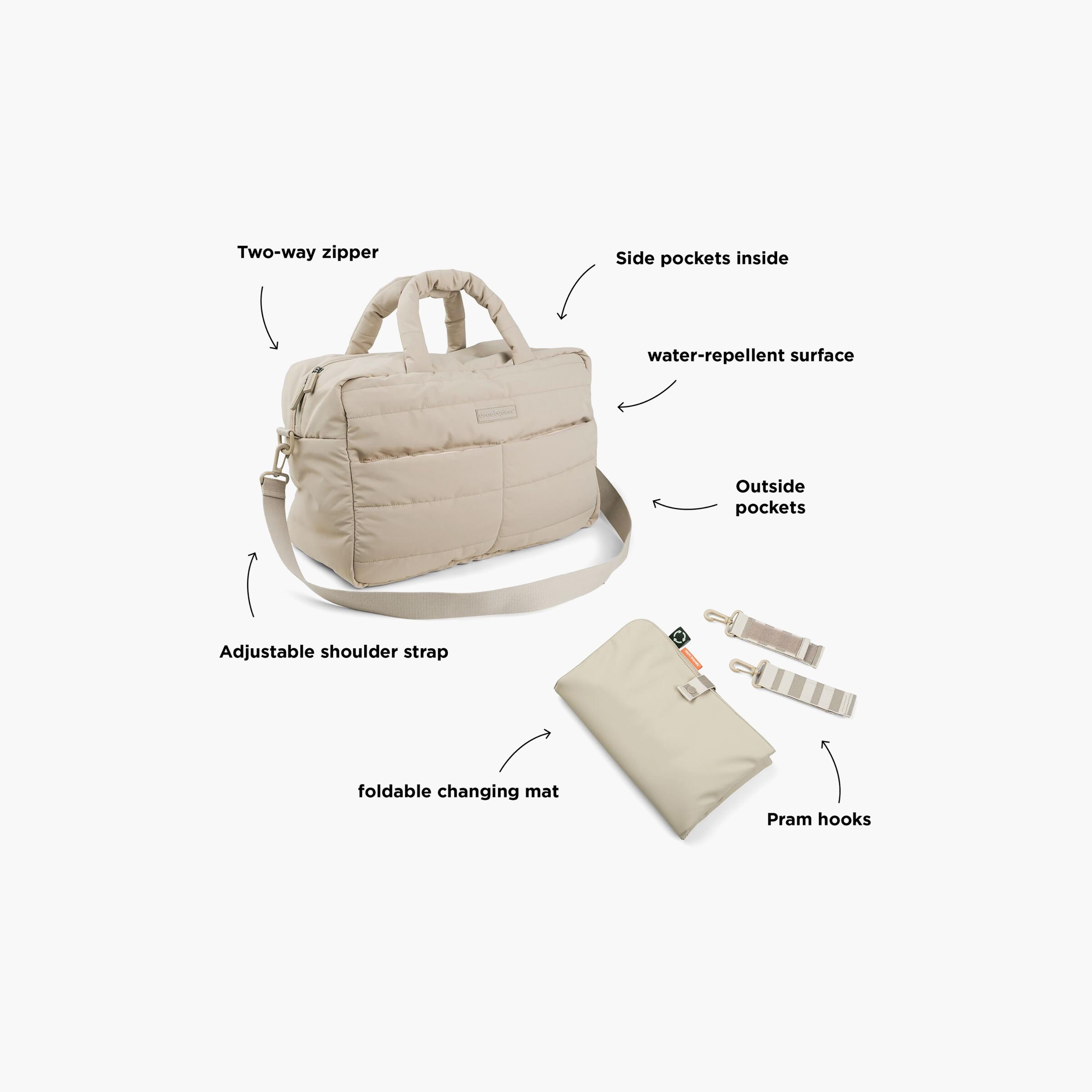 Done By Deer Quilted Changing Diaper Bag with Changing Mat & Pram Hooks-baby-gear-diaperbags-image-6