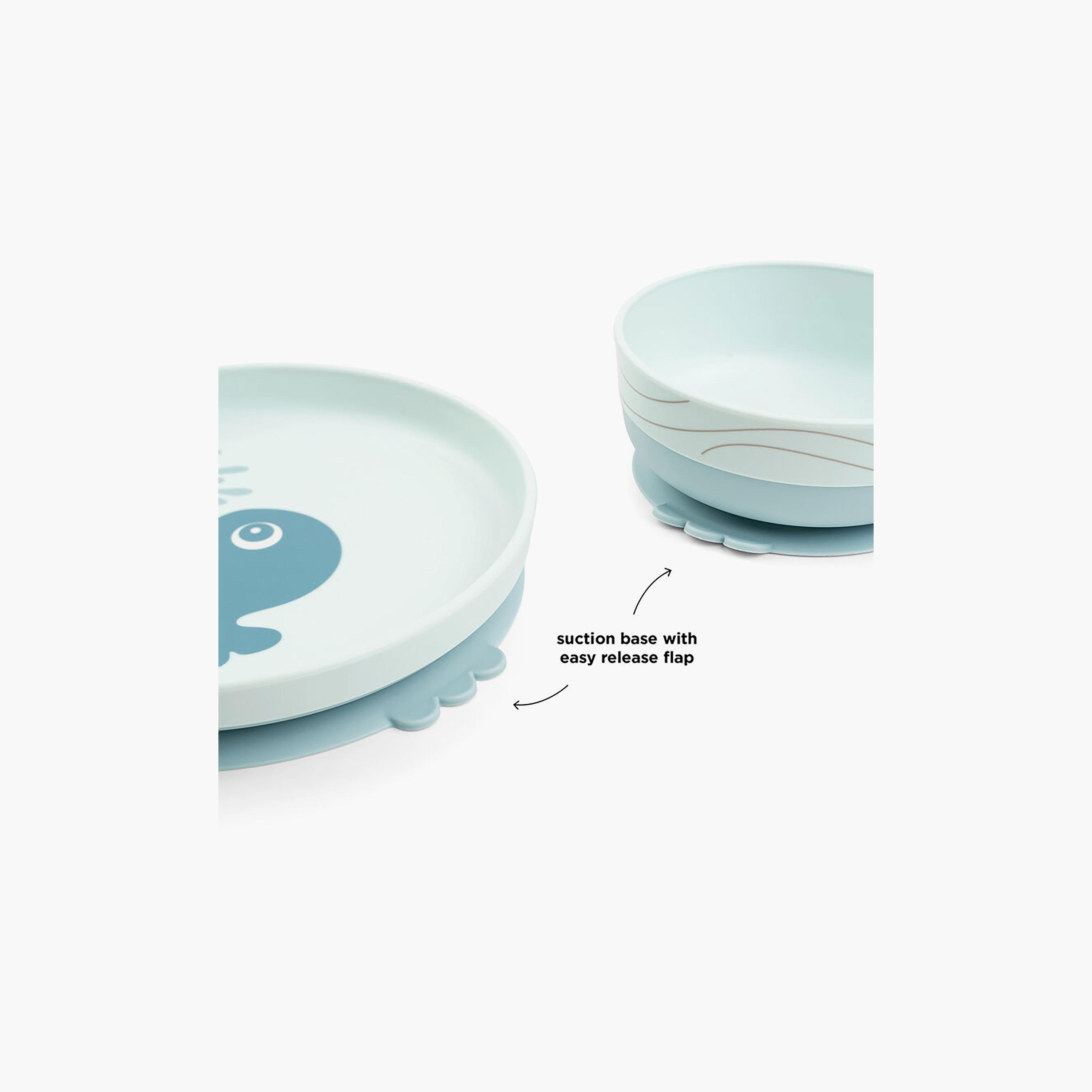 طقم عشاء للأطفال "فودي" بتصميم الحوت والي لون أزرق من دون باي دير-baby-feeding-mealtimeessentials-image-10