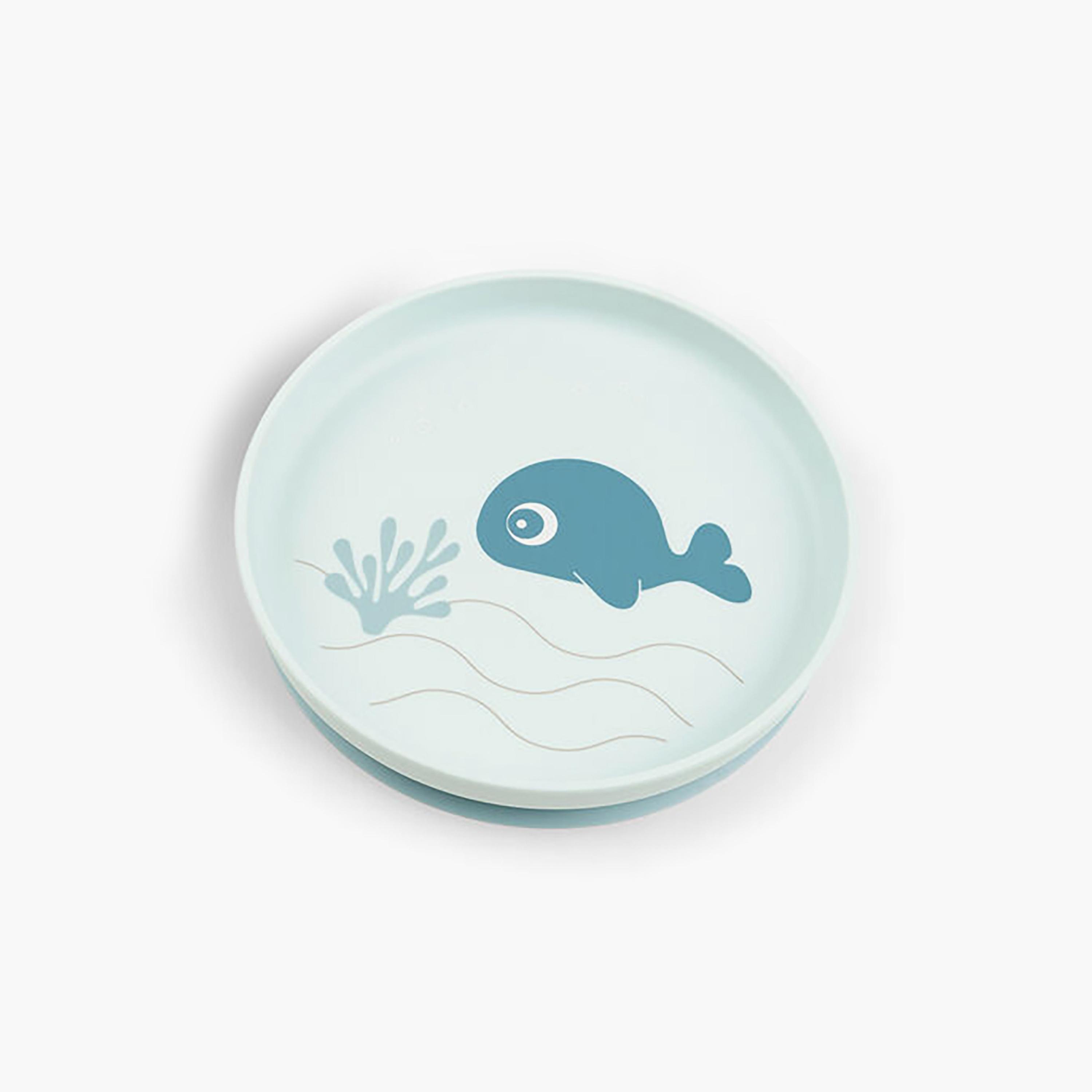 طقم عشاء للأطفال "فودي" بتصميم الحوت والي لون أزرق من دون باي دير-baby-feeding-mealtimeessentials-image-3