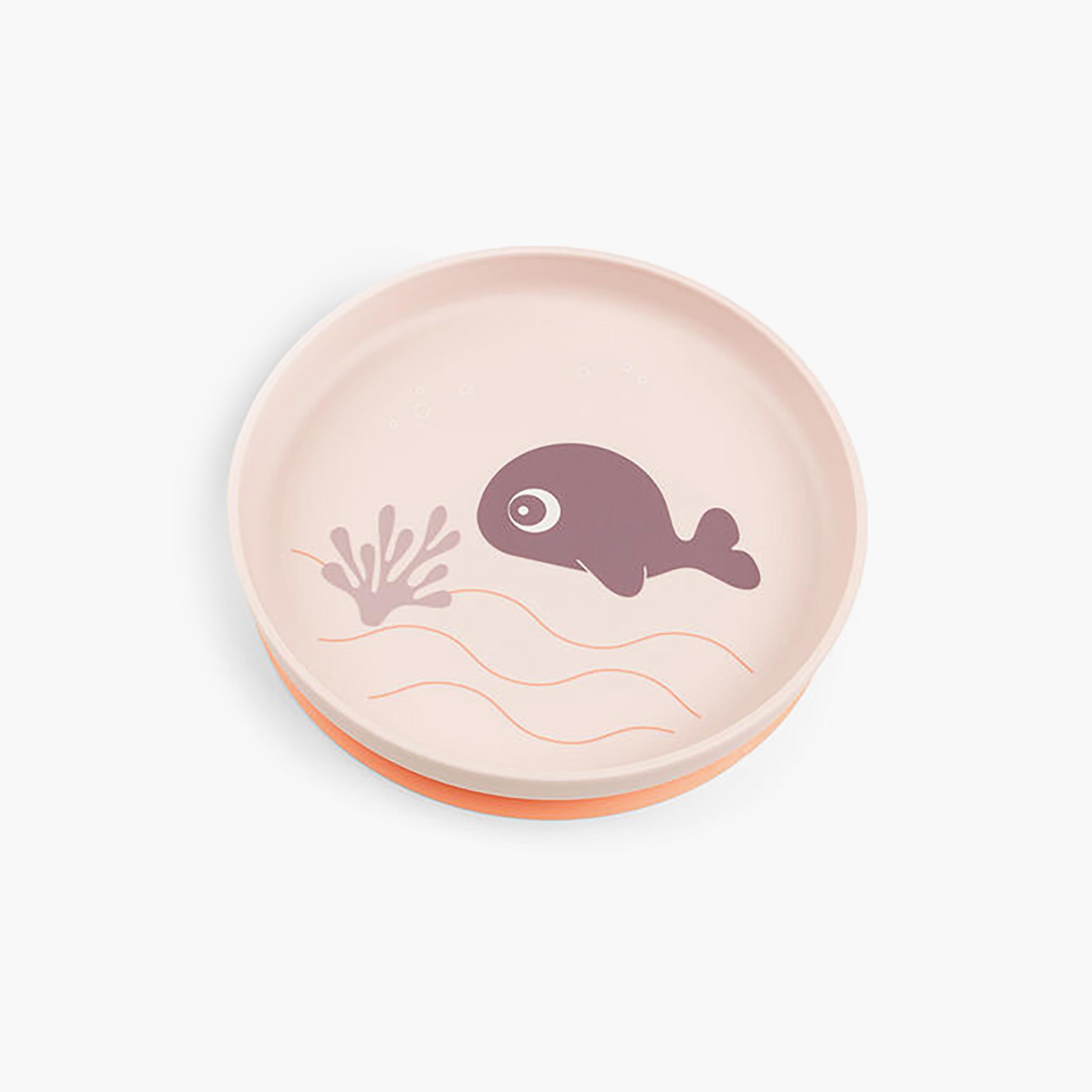 طقم عشاء للأطفال "فودي" بتصميم الحوت والي لون بودرة وردي من دون باي دير-baby-feeding-mealtimeessentials-image-2