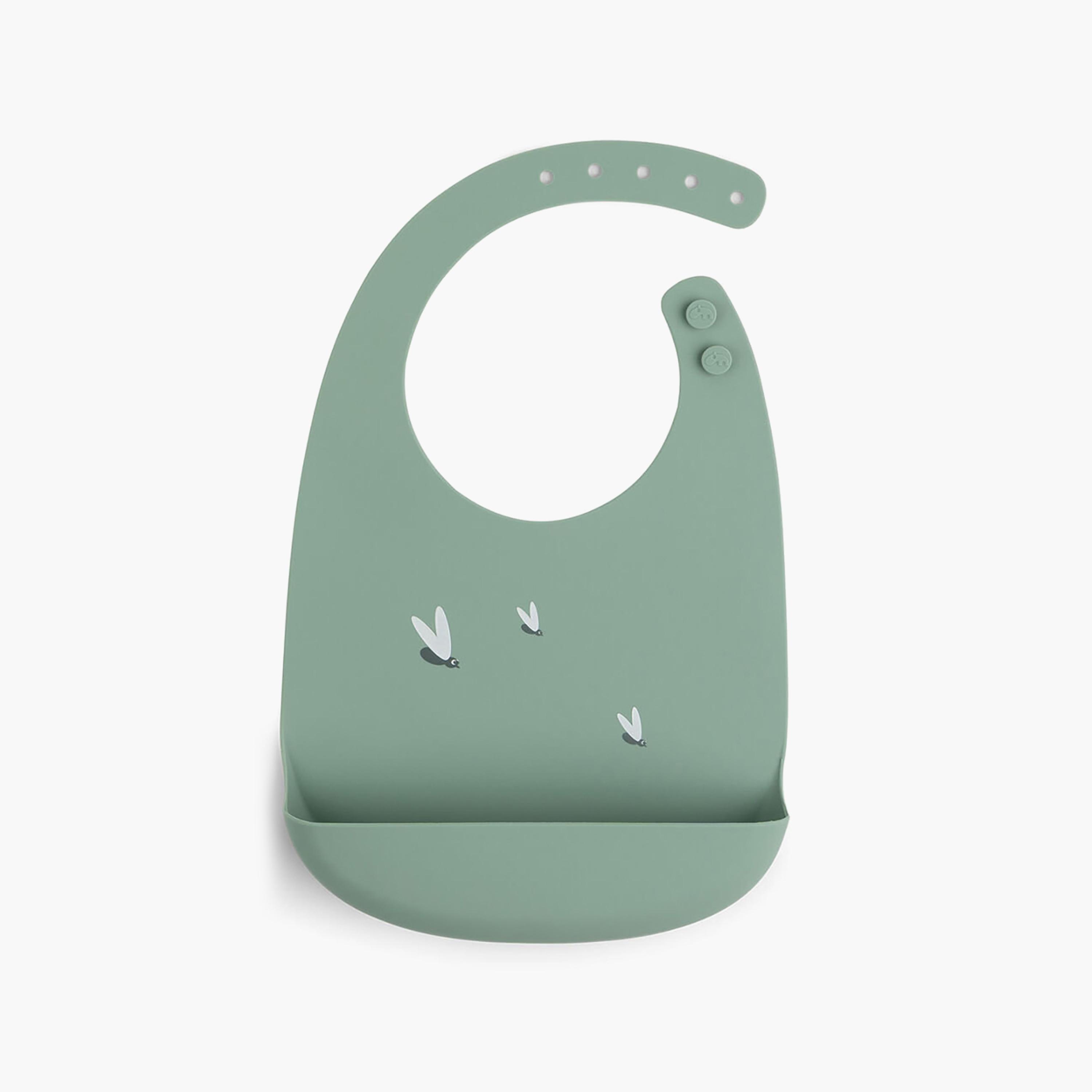 طقم مريلة أطفال سيليكون من دون باي دير - قطعتين-baby-feeding-bibs-image-3