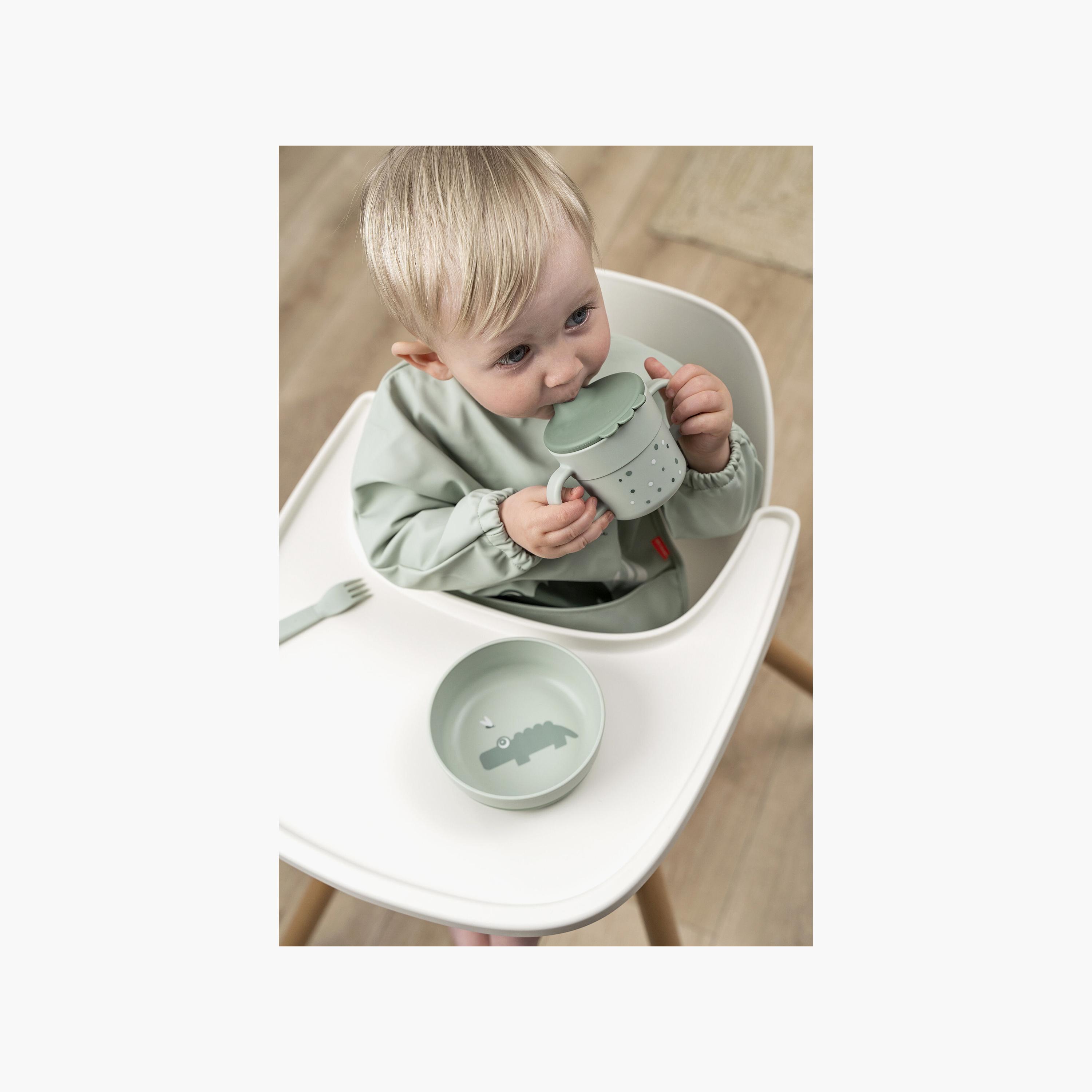 مريلة أطفال بأكمام وجيب أمامي من دون باي دير-baby-feeding-bibs-image-5