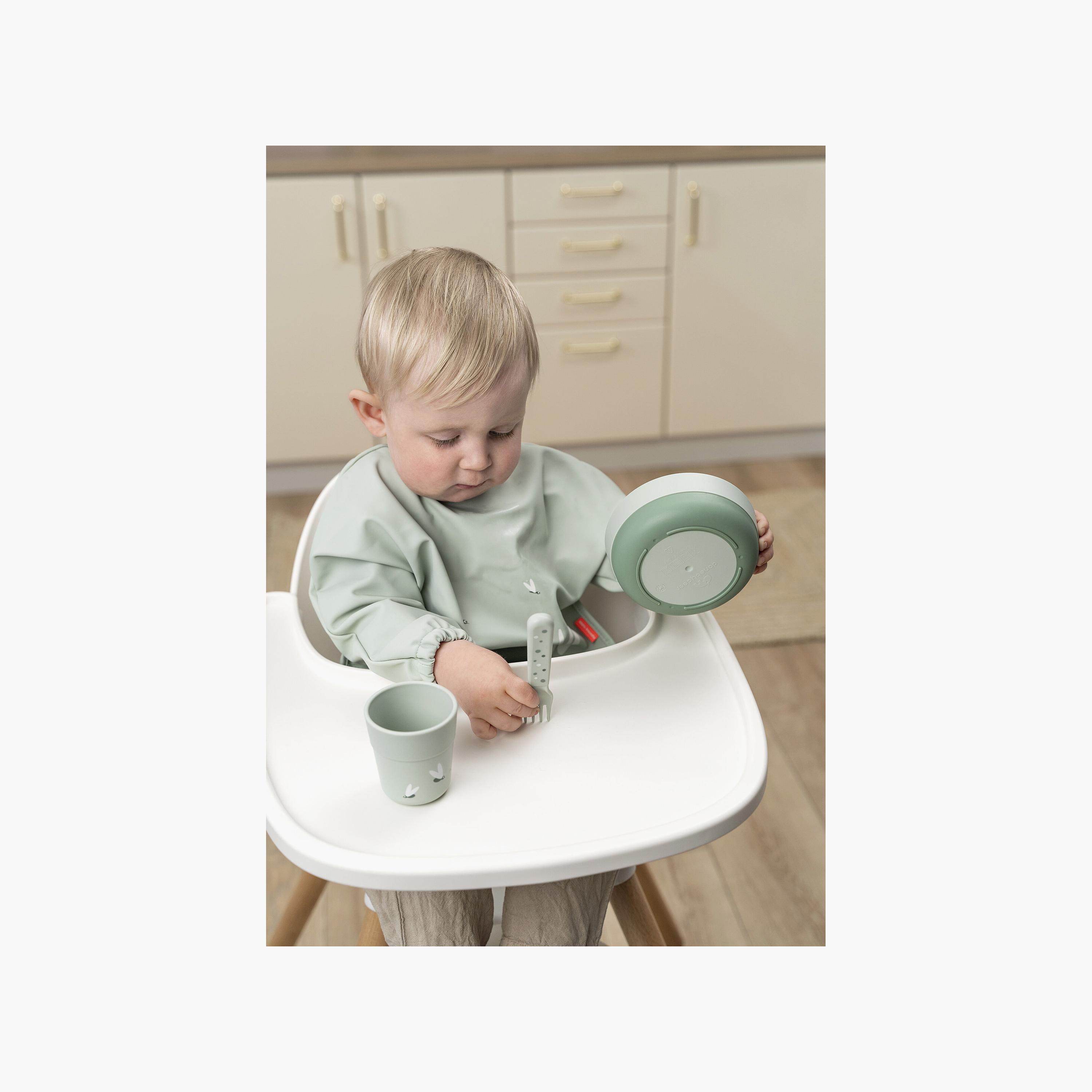 مريلة أطفال بأكمام وجيب أمامي من دون باي دير-baby-feeding-bibs-image-6