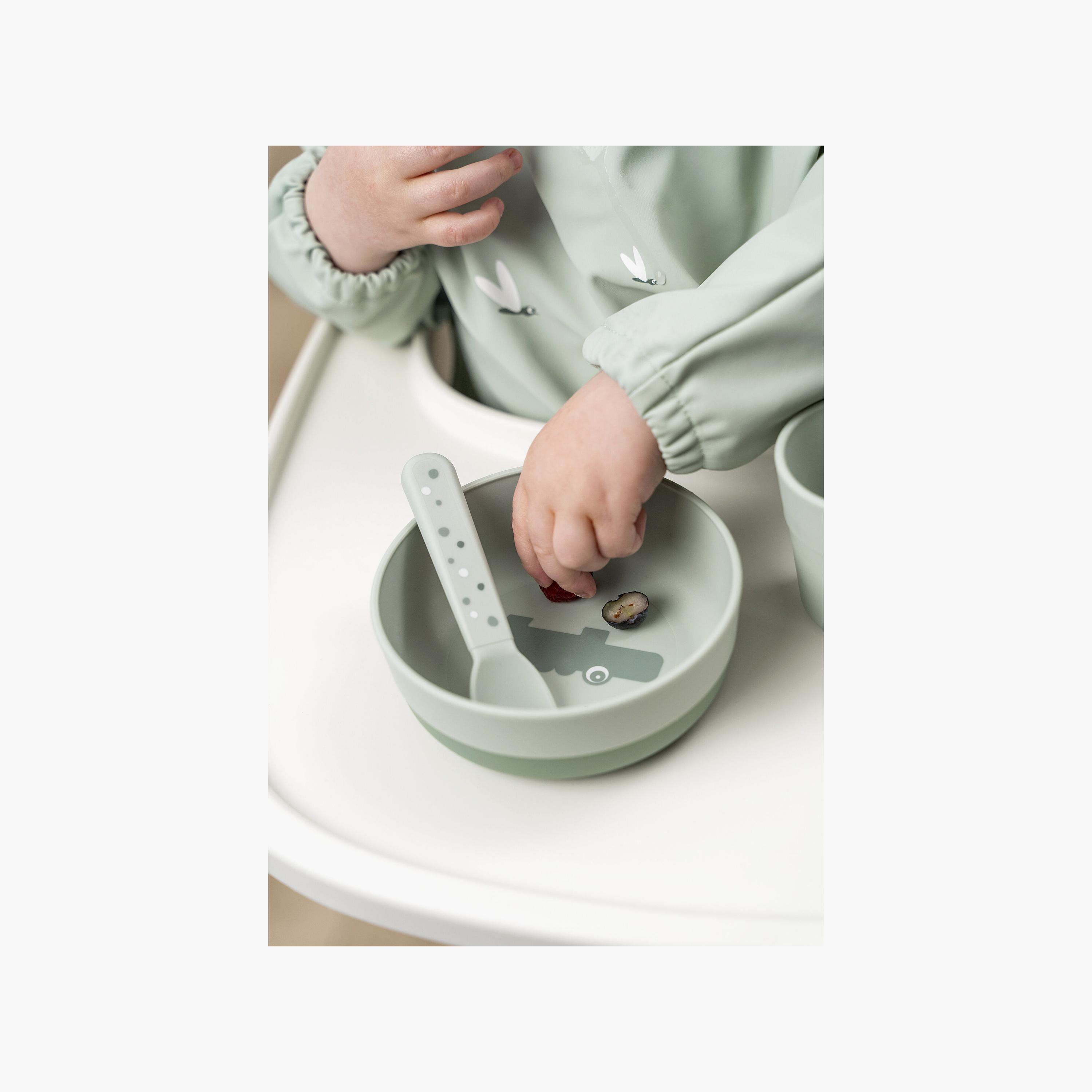 مريلة أطفال بأكمام وجيب أمامي من دون باي دير-baby-feeding-bibs-image-7
