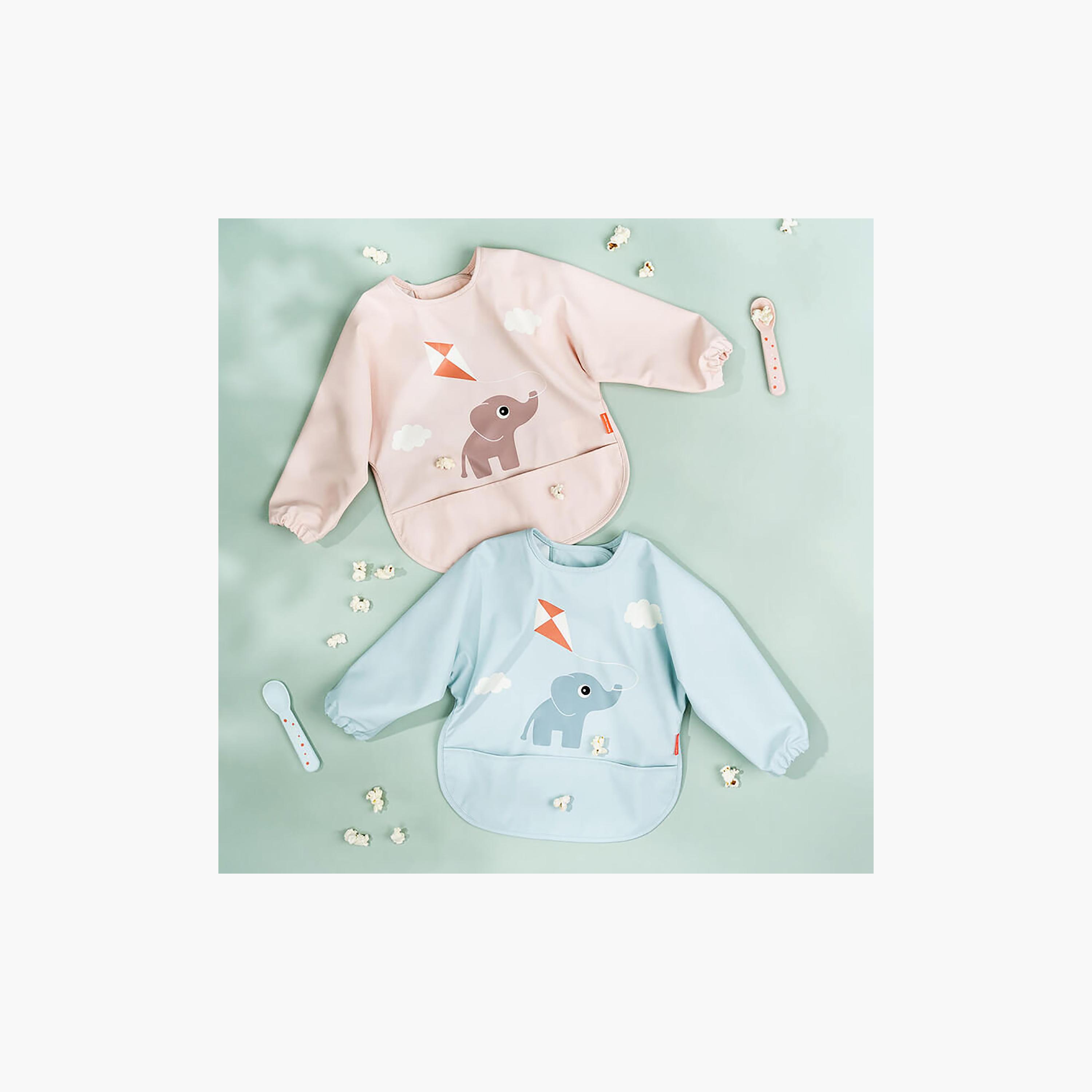 مريلة أطفال بأكمام وجيب أمامي من دون باي دير-baby-feeding-bibs-image-5