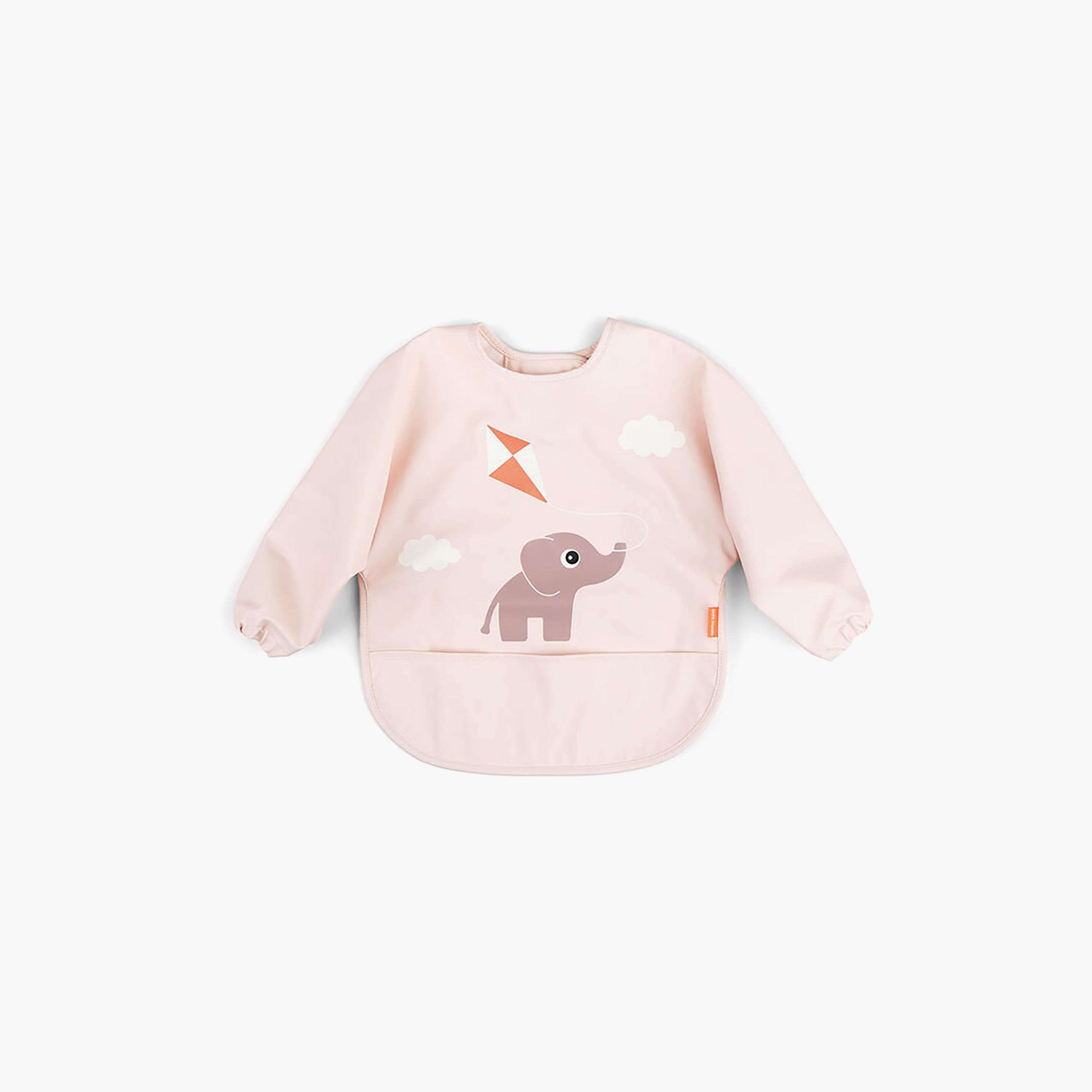 مريلة أطفال بأكمام وجيب أمامي من دون باي دير-baby-feeding-bibs-image-1