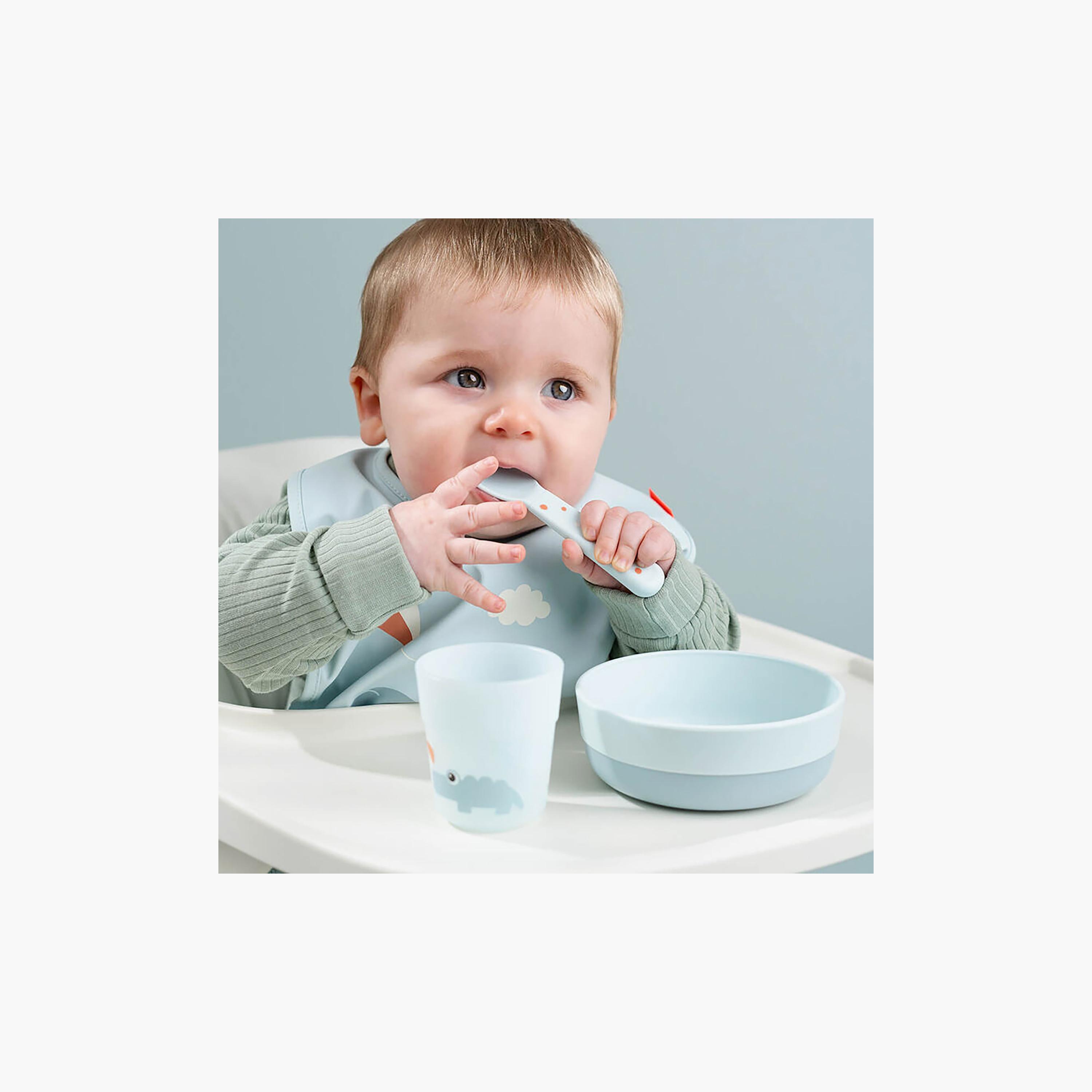 طقم الوجبة الأولى للأطفال "فودي" بتصميم ساحة الألعاب لون بودرة وردي من دون باي دير-baby-feeding-mealtimeessentials-image-8