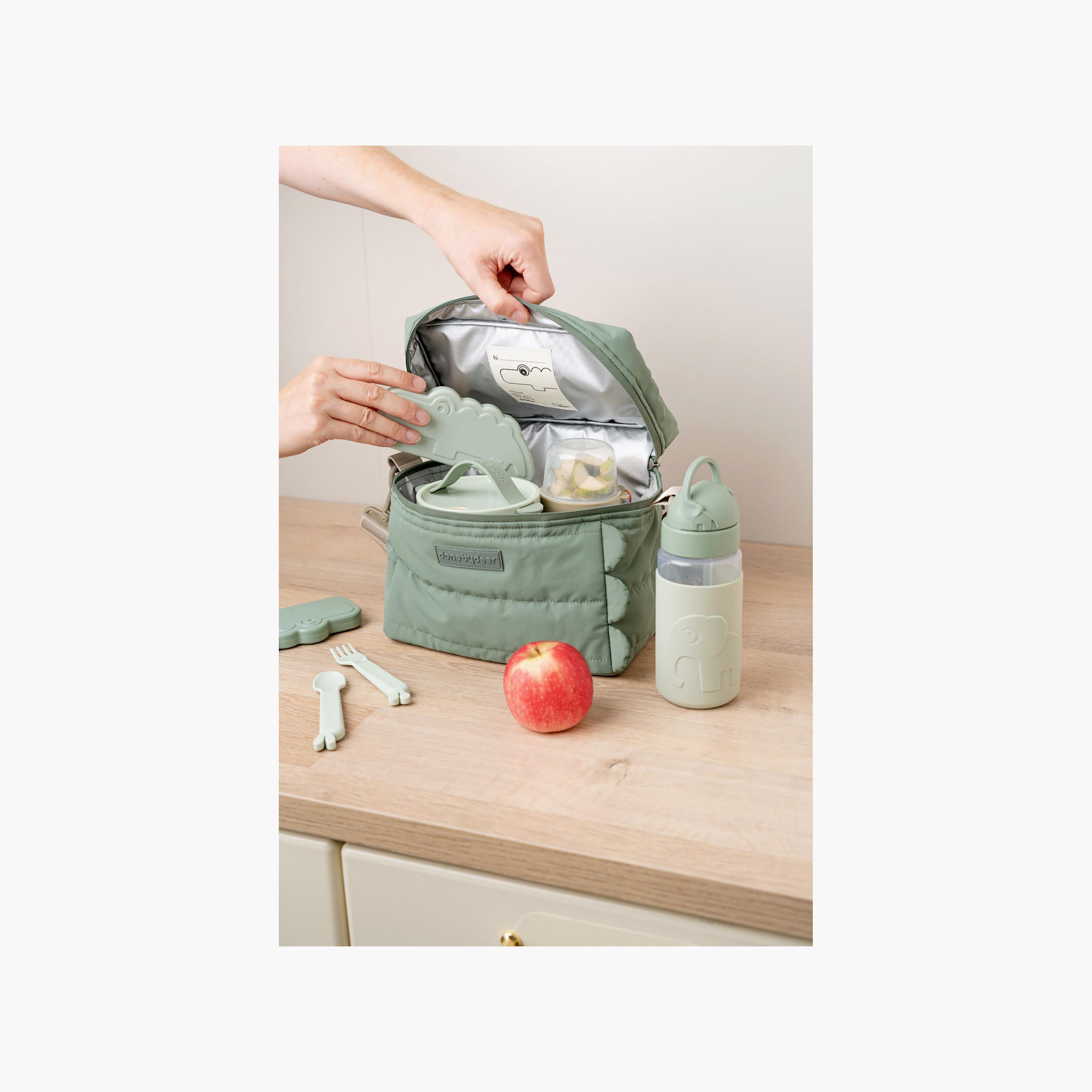 Done by Deer 2-Piece Lunch Box Cooling Element - Croco Green-school-lunchessentials-lunchboxes-image-4