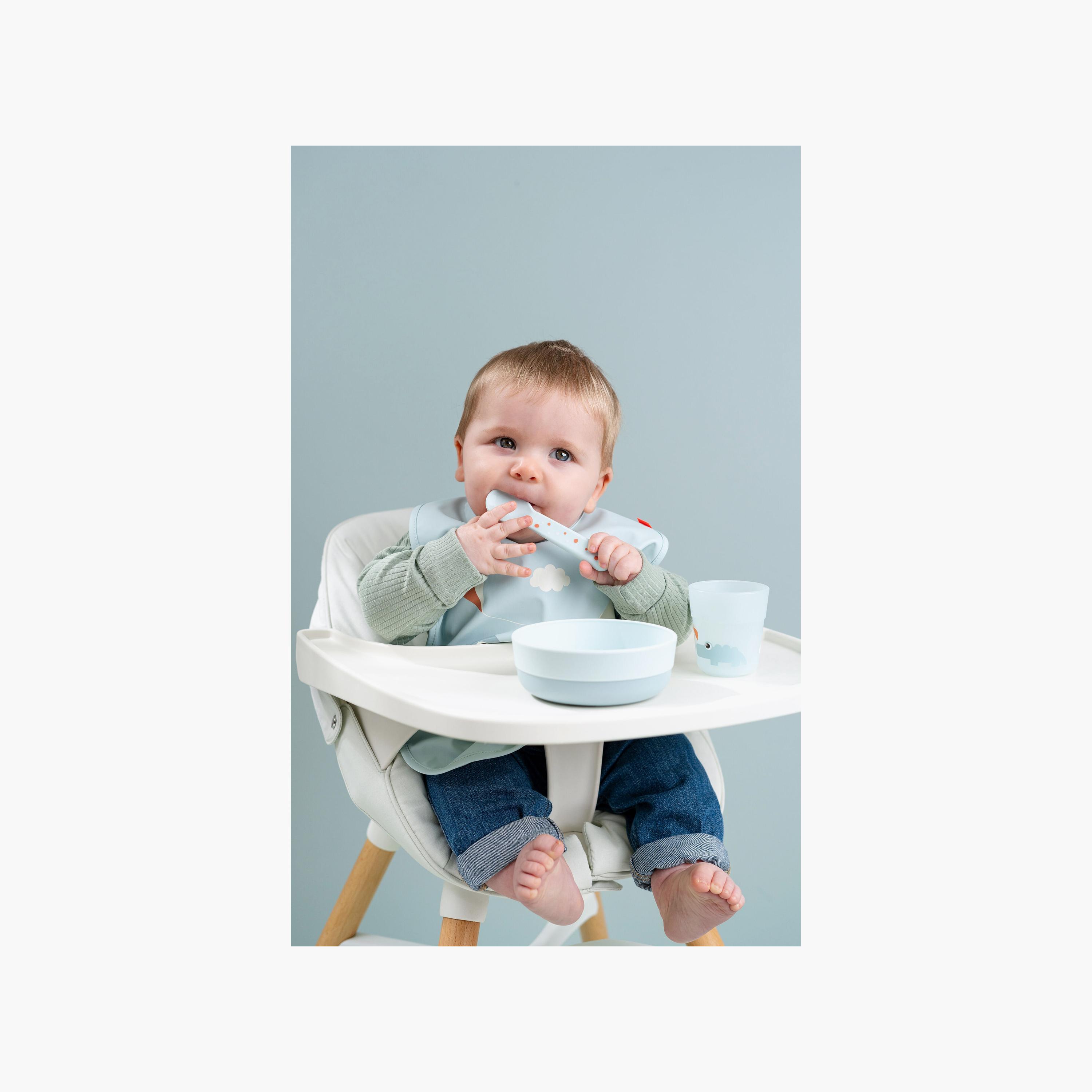 مريلة أطفال بشريط لاصق (فيلكرو) من دون باي دير-baby-feeding-bibs-image-2