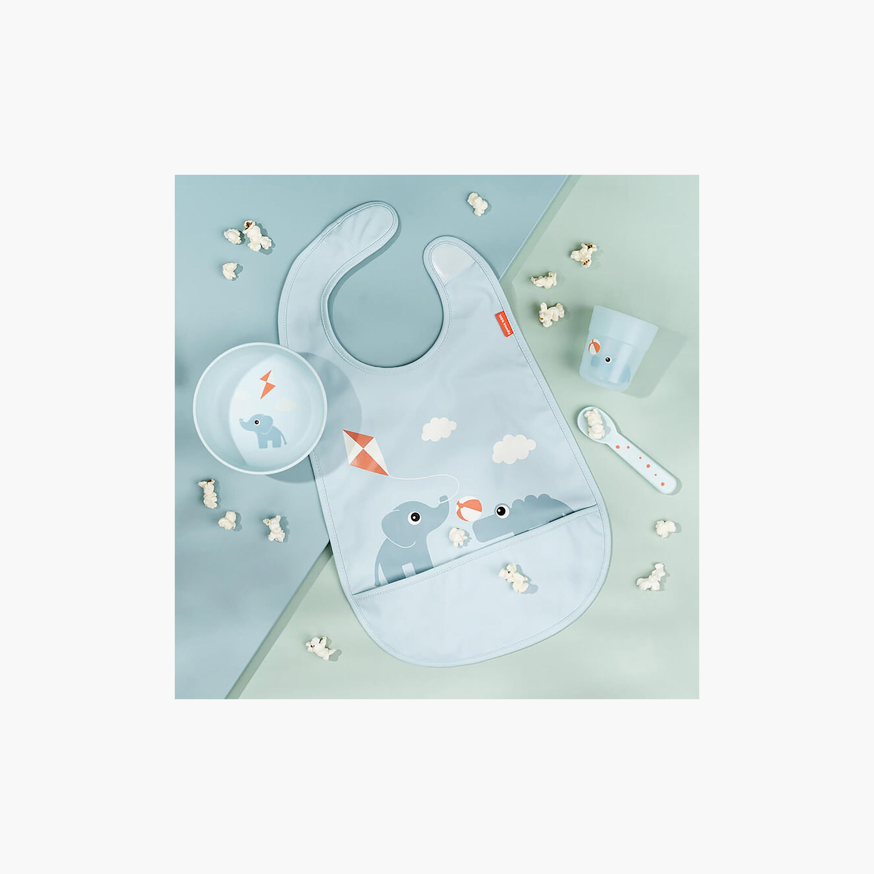 مريلة أطفال بشريط لاصق (فيلكرو) من دون باي دير-baby-feeding-bibs-image-5