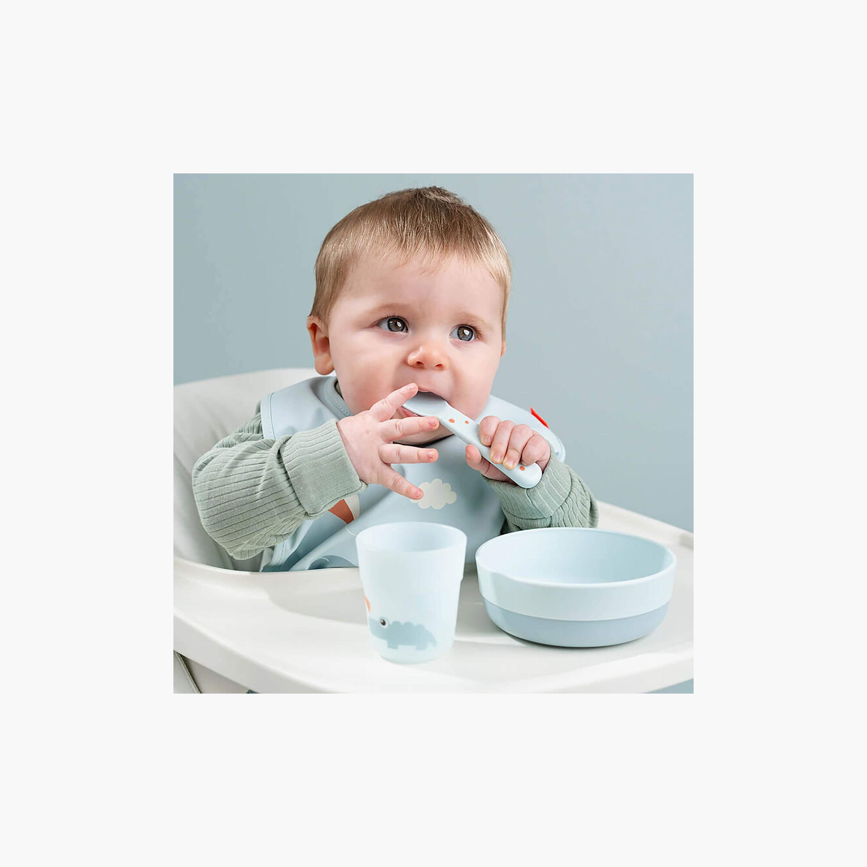 مريلة أطفال بشريط لاصق (فيلكرو) من دون باي دير-baby-feeding-bibs-image-3