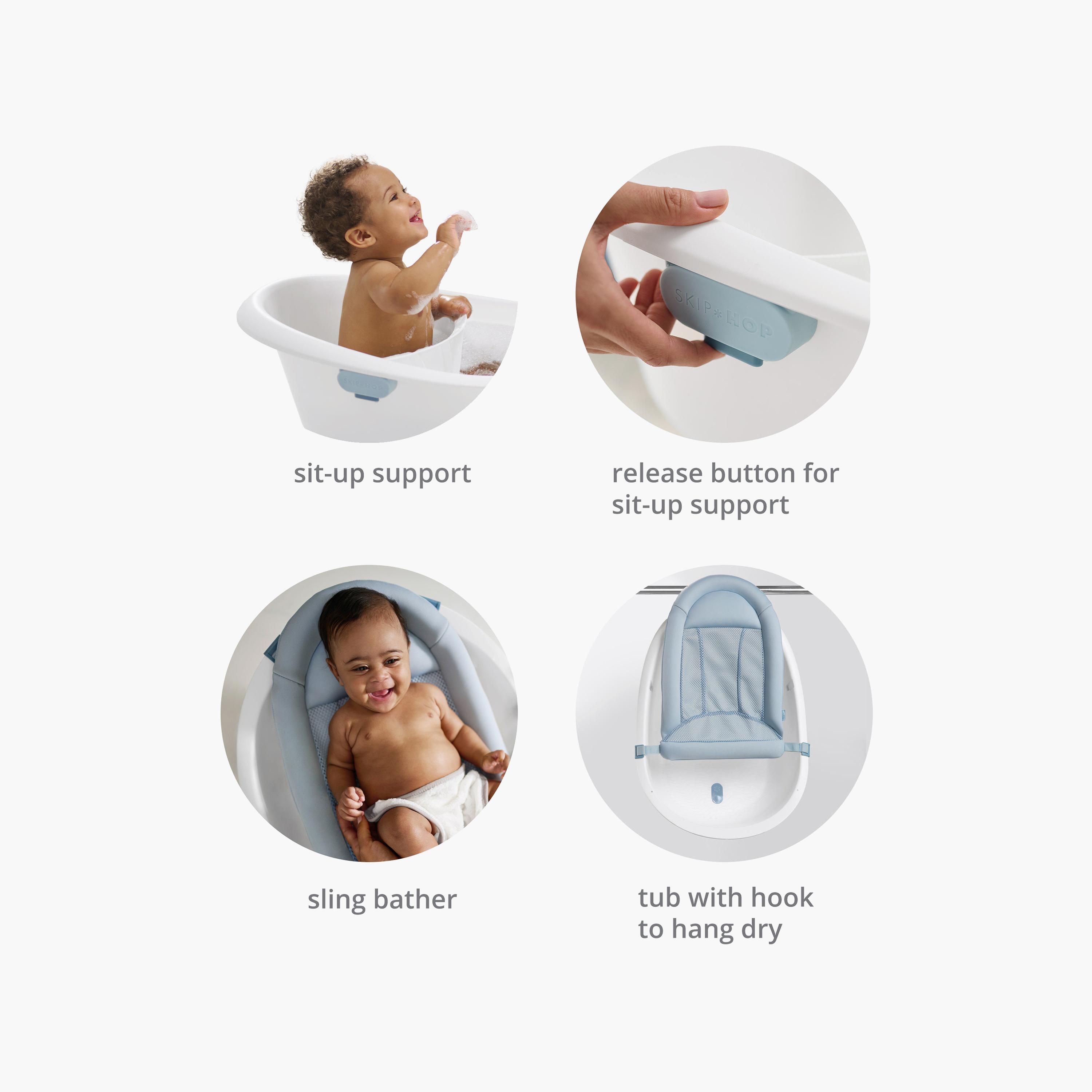 حوض استحمام للأطفال 4 في 1 مع شلال شطف (ويف رينسر) من سكيب هوب-baby-bathandcare-bathtubs-image-5