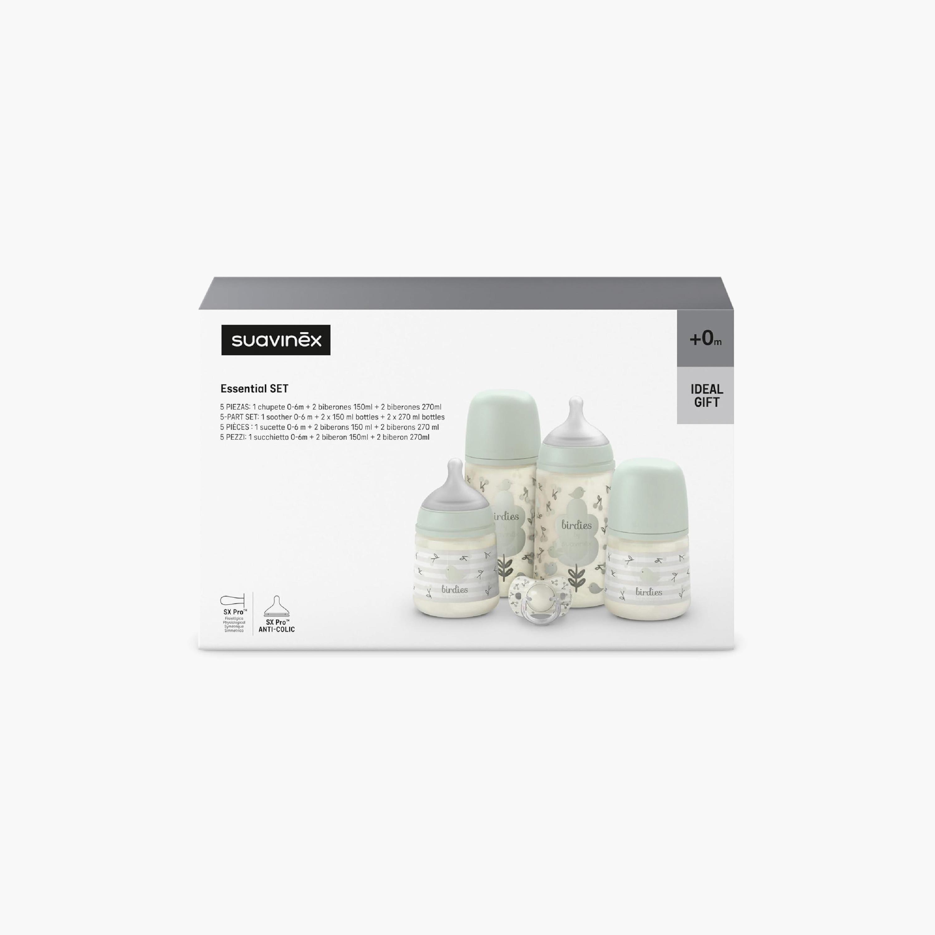 Suavinex 5-Piece Essential Feeding Bottle with Pacifier Set-baby-feeding-accessories-image-6