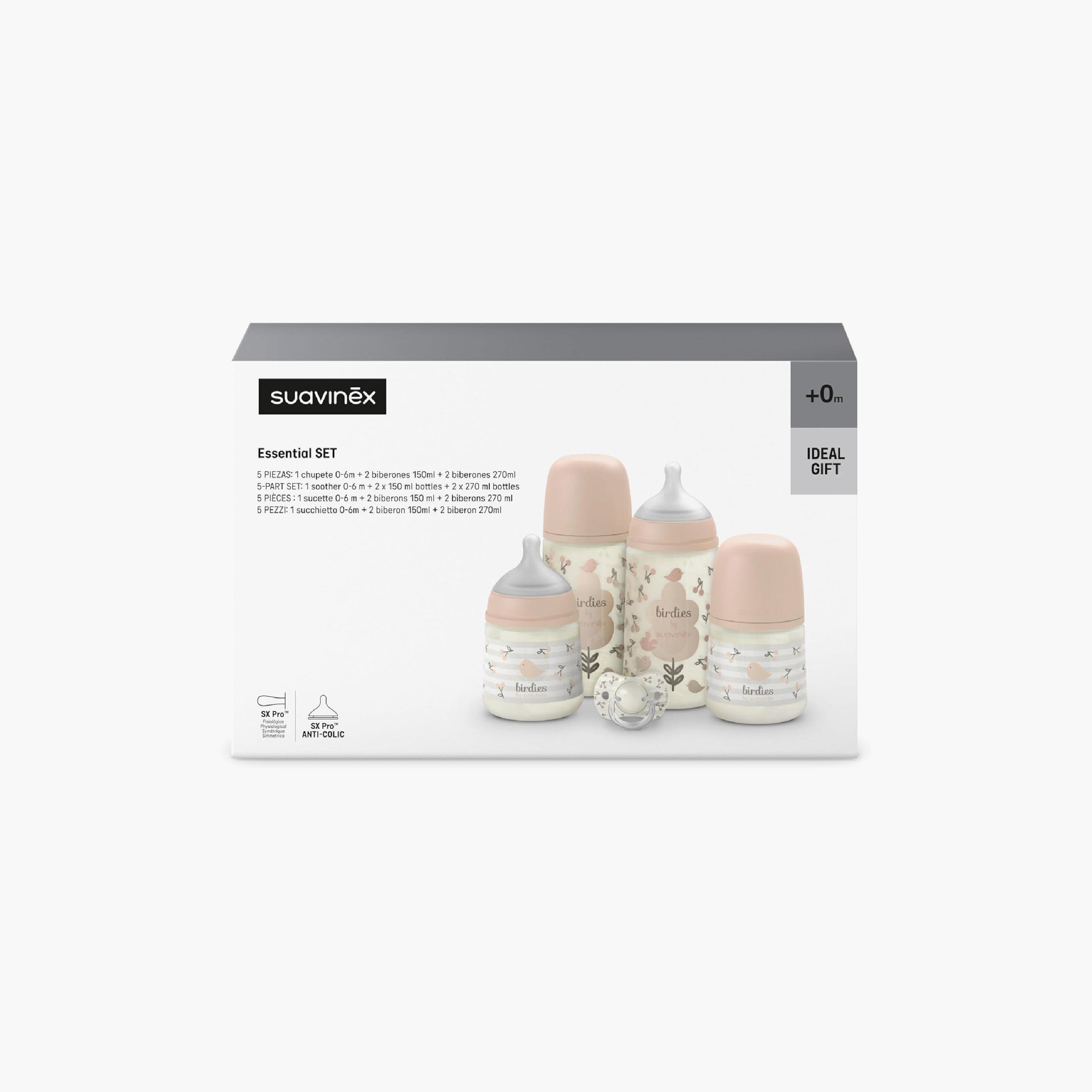 Suavinex 5-Piece Essential Feeding Bottle with Pacifier Set-baby-feeding-accessories-image-6