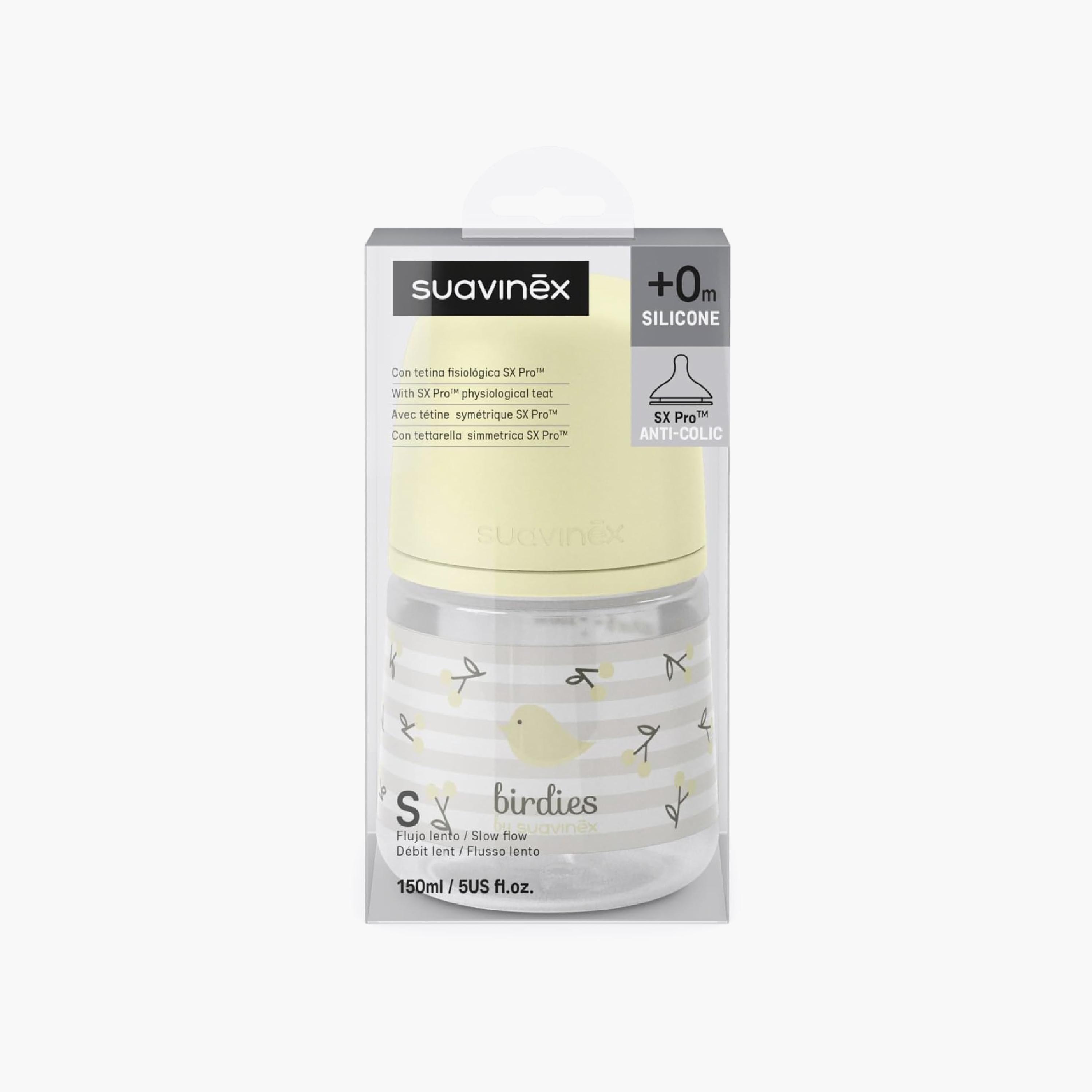 زجاجة رضاعة بيردي بحلمة سيليكون مضادة للمغص - 150 مل من سوافينكس-baby-feeding-feedingbottles-bottlesandteats-image-4