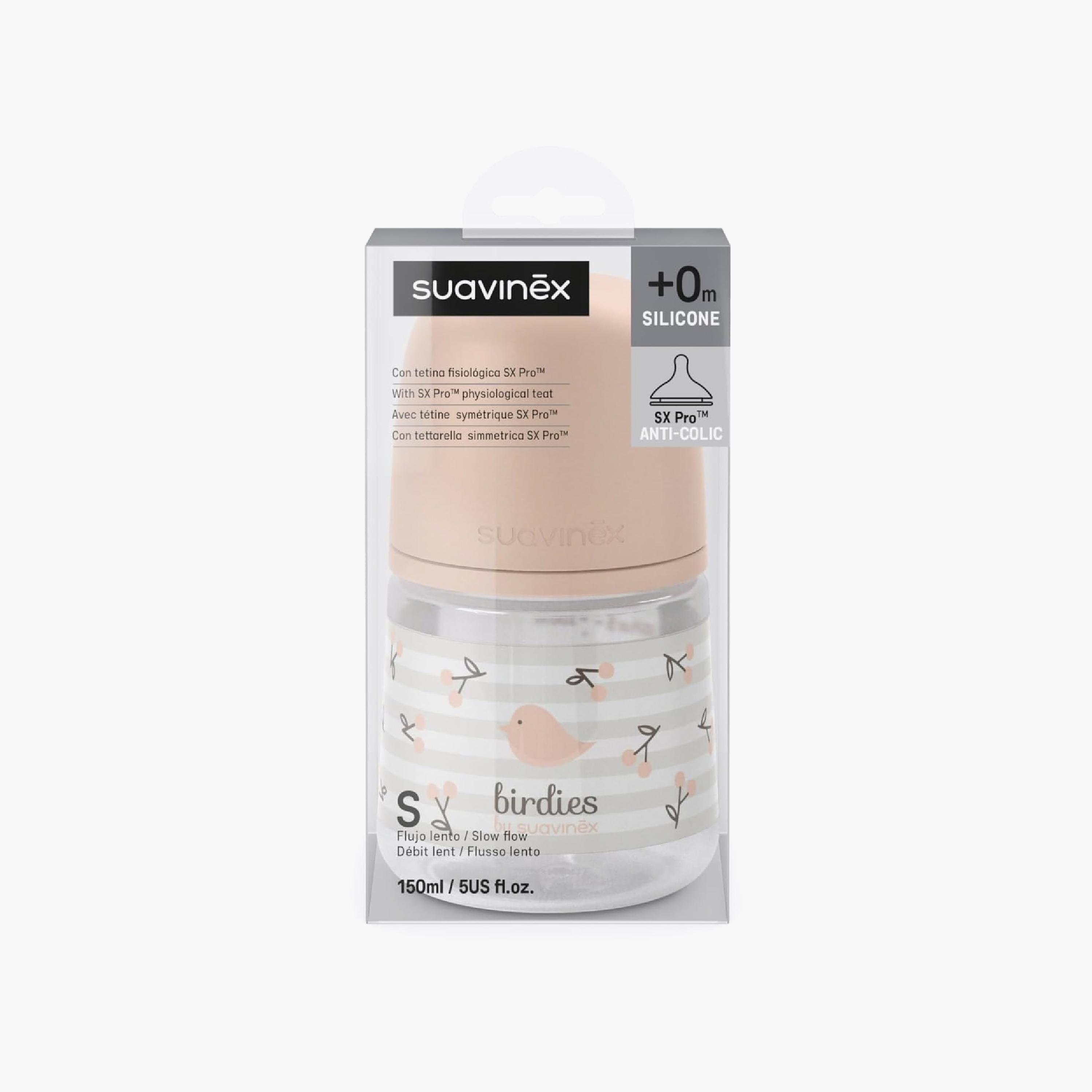 زجاجة رضاعة بيردي بحلمة سيليكون مضادة للمغص - 150 مل من سوافينكس-baby-feeding-feedingbottles-bottlesandteats-image-12