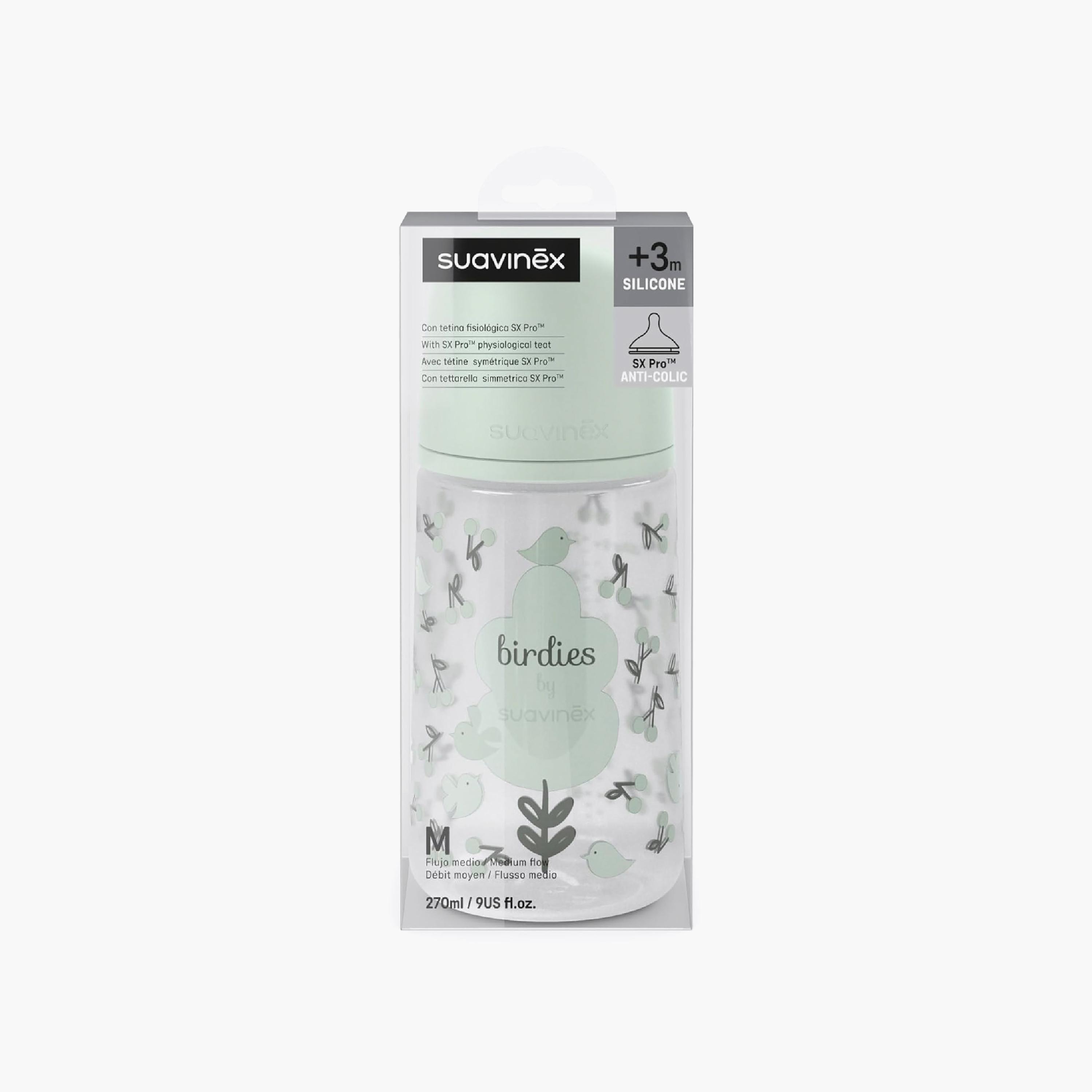 Suavinex Birdie Anti-Colic Silicone Teat Feeding Bottle - 270 ml-baby-feeding-feedingbottles-bottlesandteats-image-6
