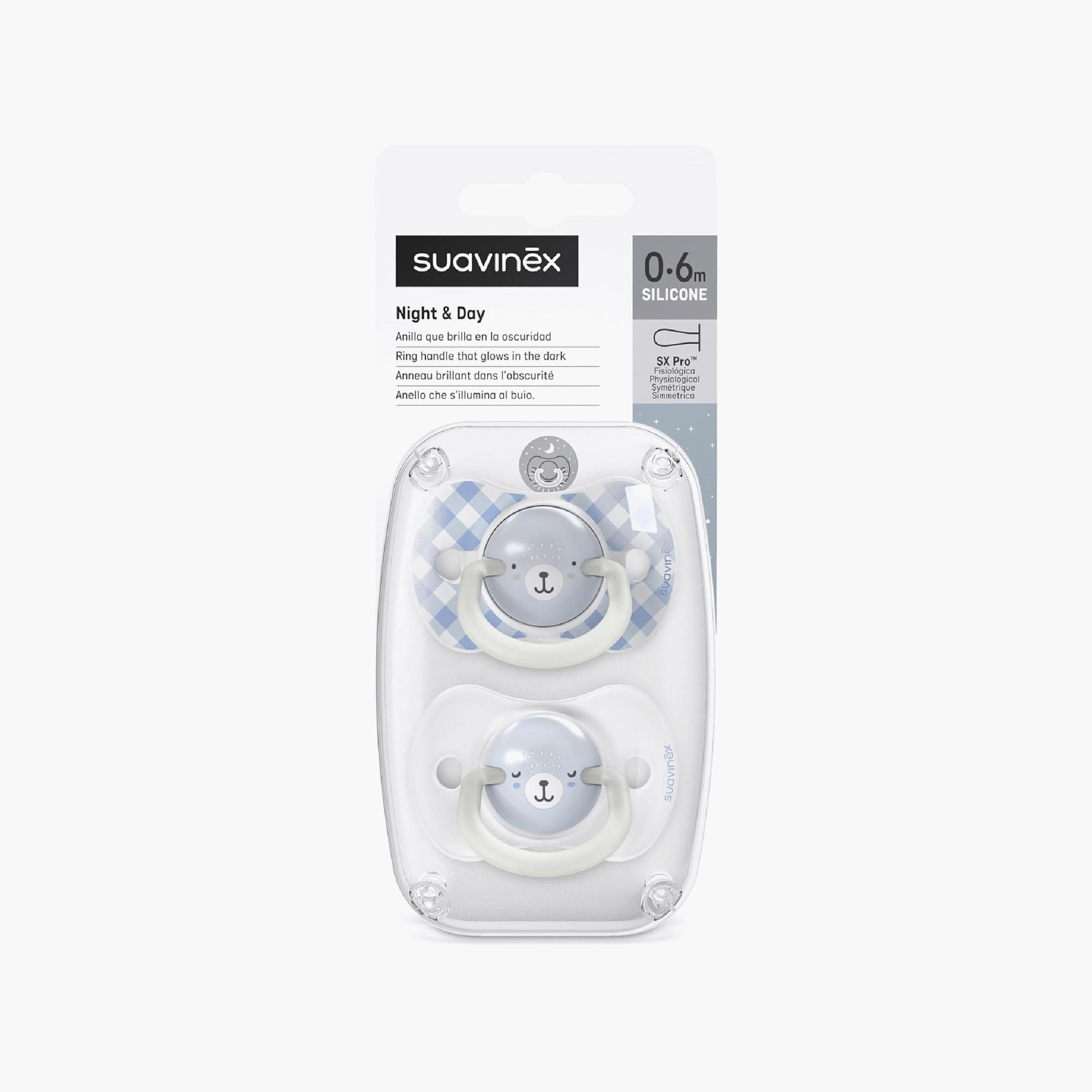 Suavinex 2-Piece Night & Day Silicone Pacifiers with Case - 0-6 Months-baby-feeding-pacifiers-image-6