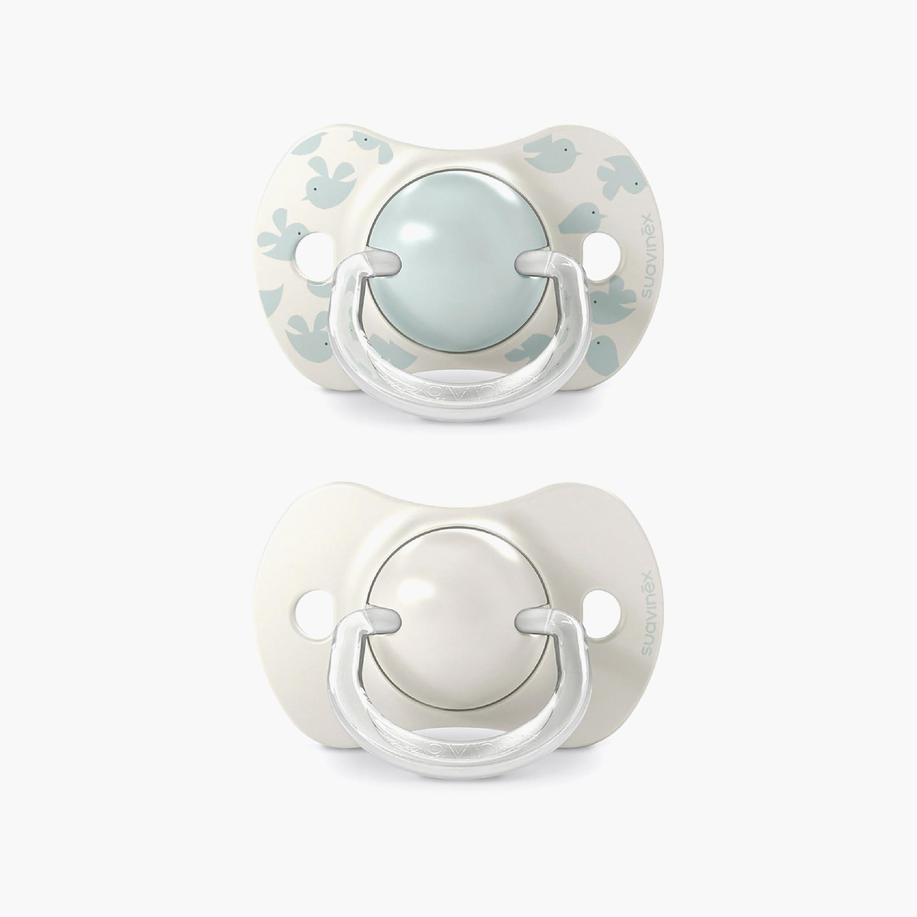 Suavinex 2-Piece Birdies Silicone Pacifiers with Case - 6-18 Months-baby-feeding-pacifiers-image-1